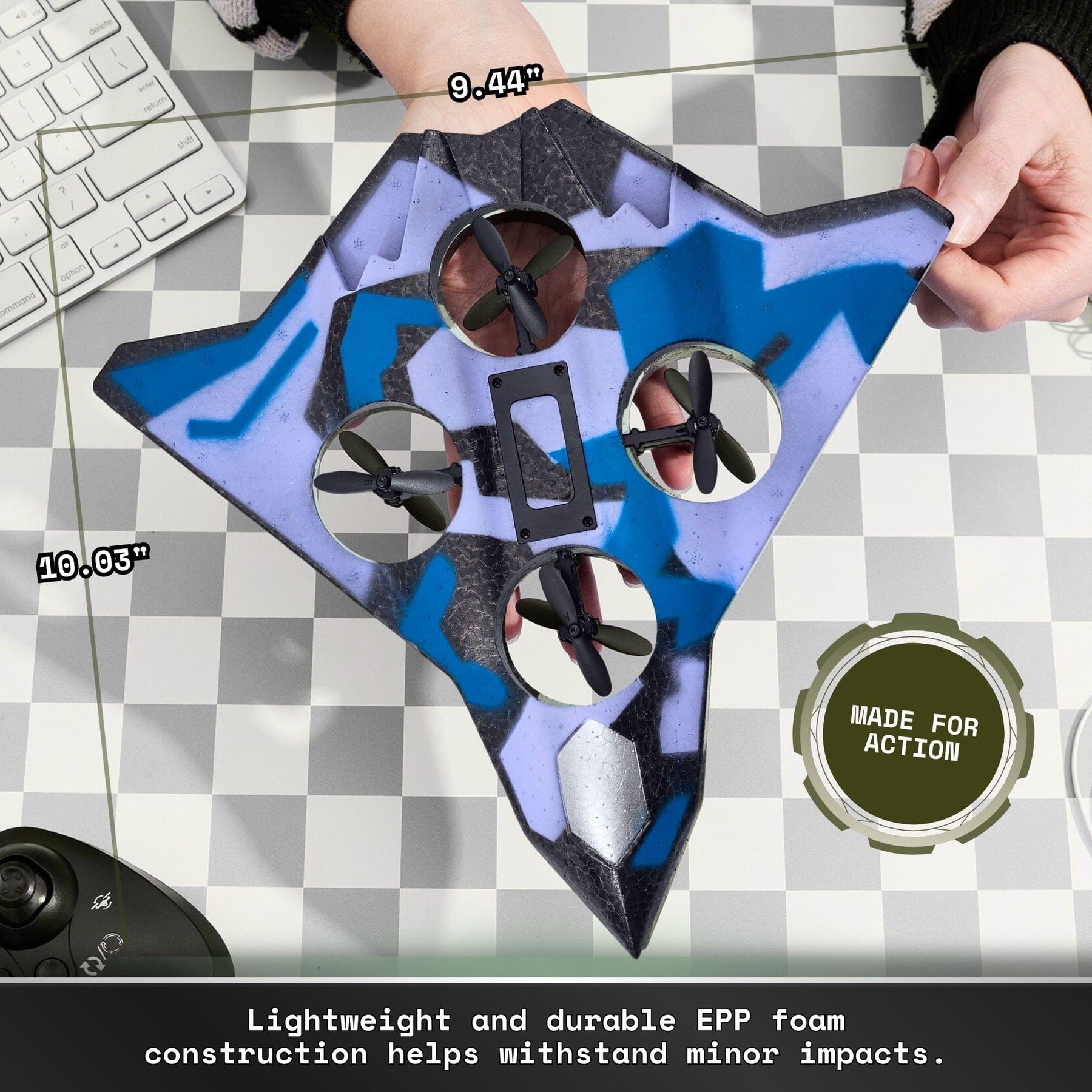CZ36 Remote-Controlled 2.4GHz Drone Aircraft | Blue Camouflage