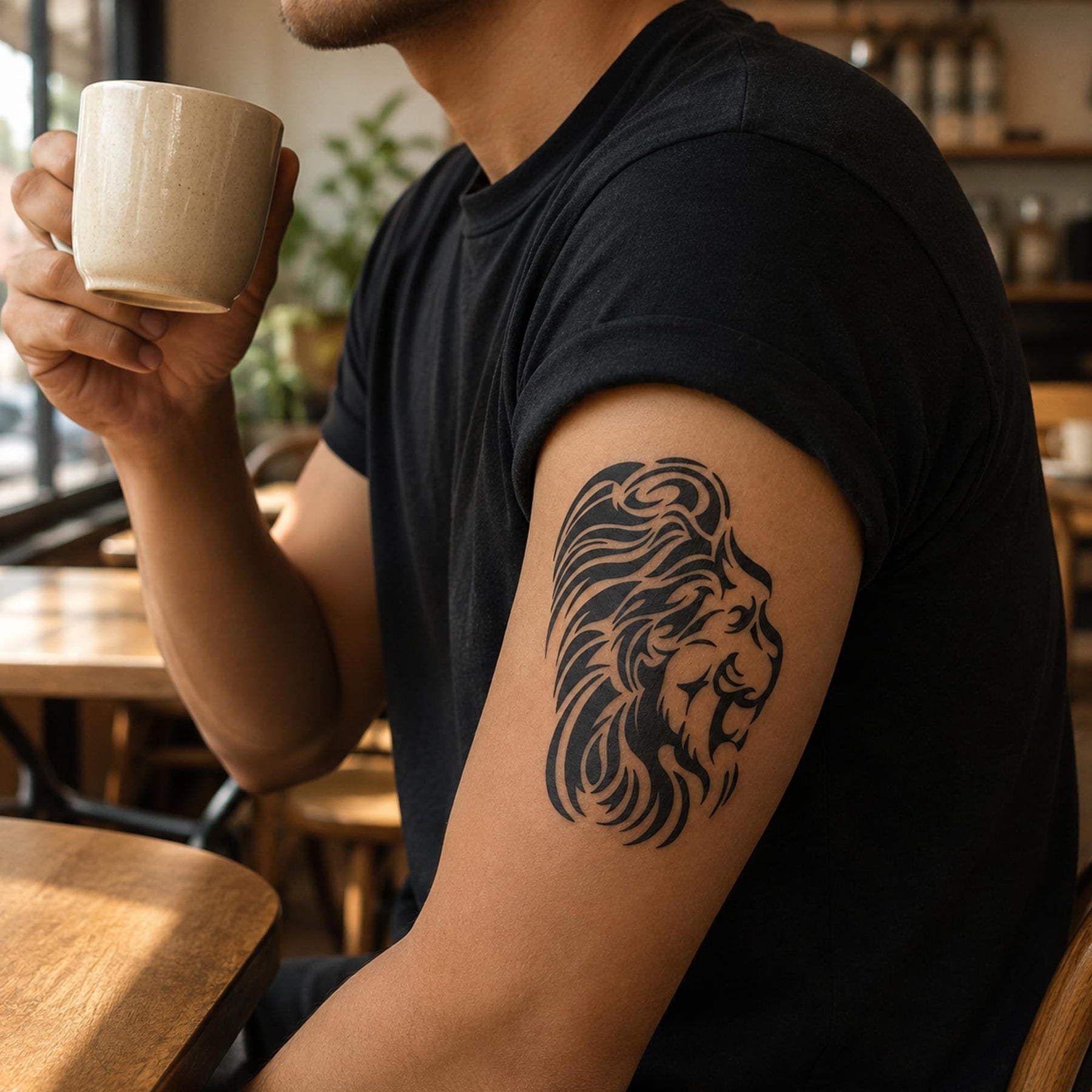 Costume Tattoo: Lion Tribal Temporary Tattoo