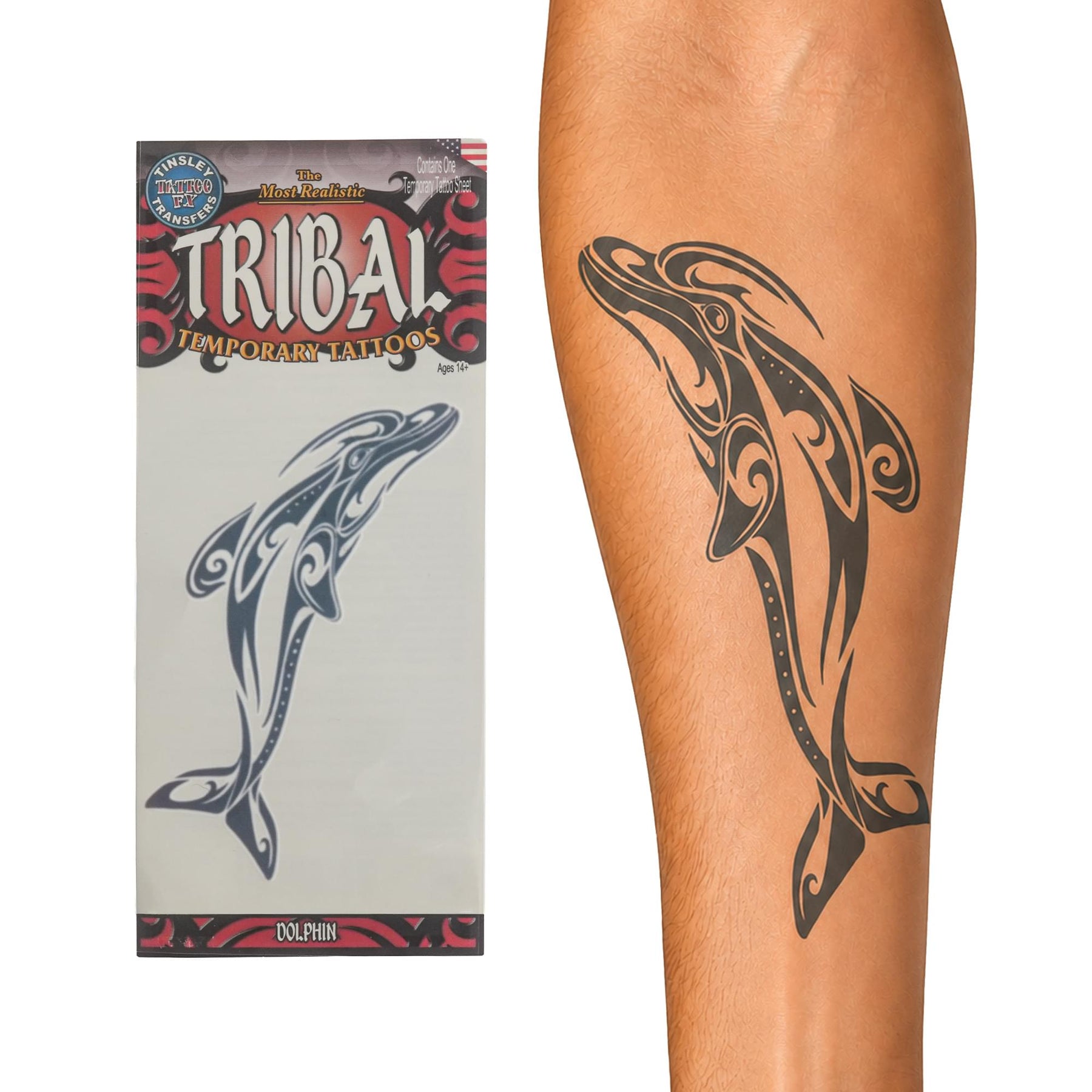 Costume Tattoo: Dolphin Tribal Temporary Tattoo