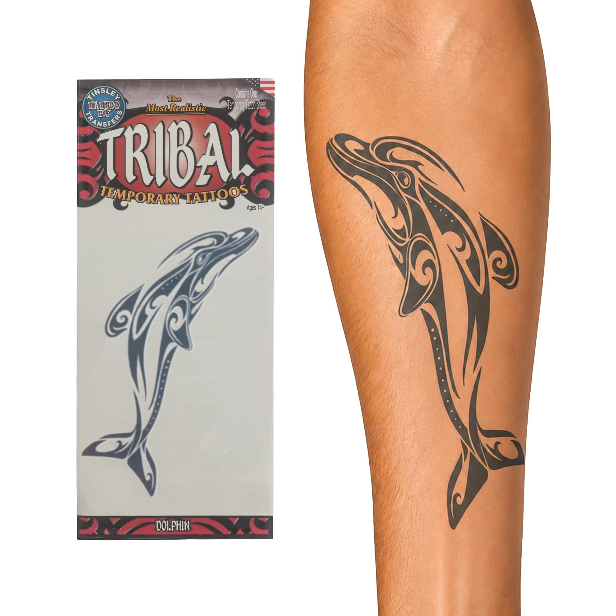 Costume Tattoo: Dolphin Tribal Temporary Tattoo