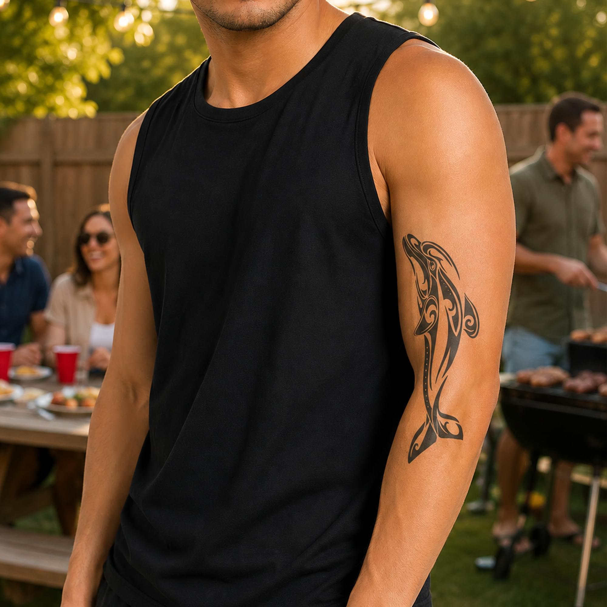 Costume Tattoo: Dolphin Tribal Temporary Tattoo