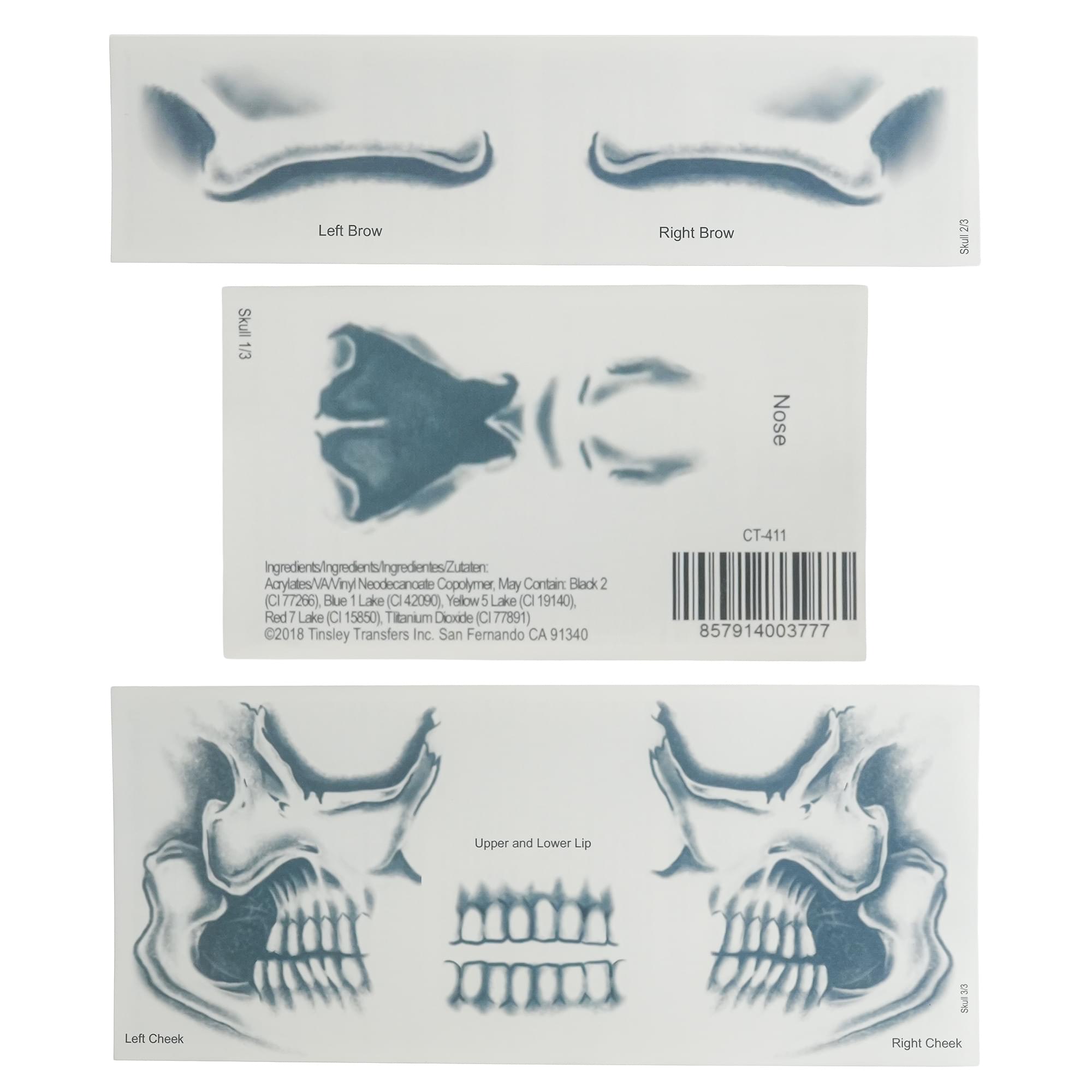 Costume Tattoo: Skull Face