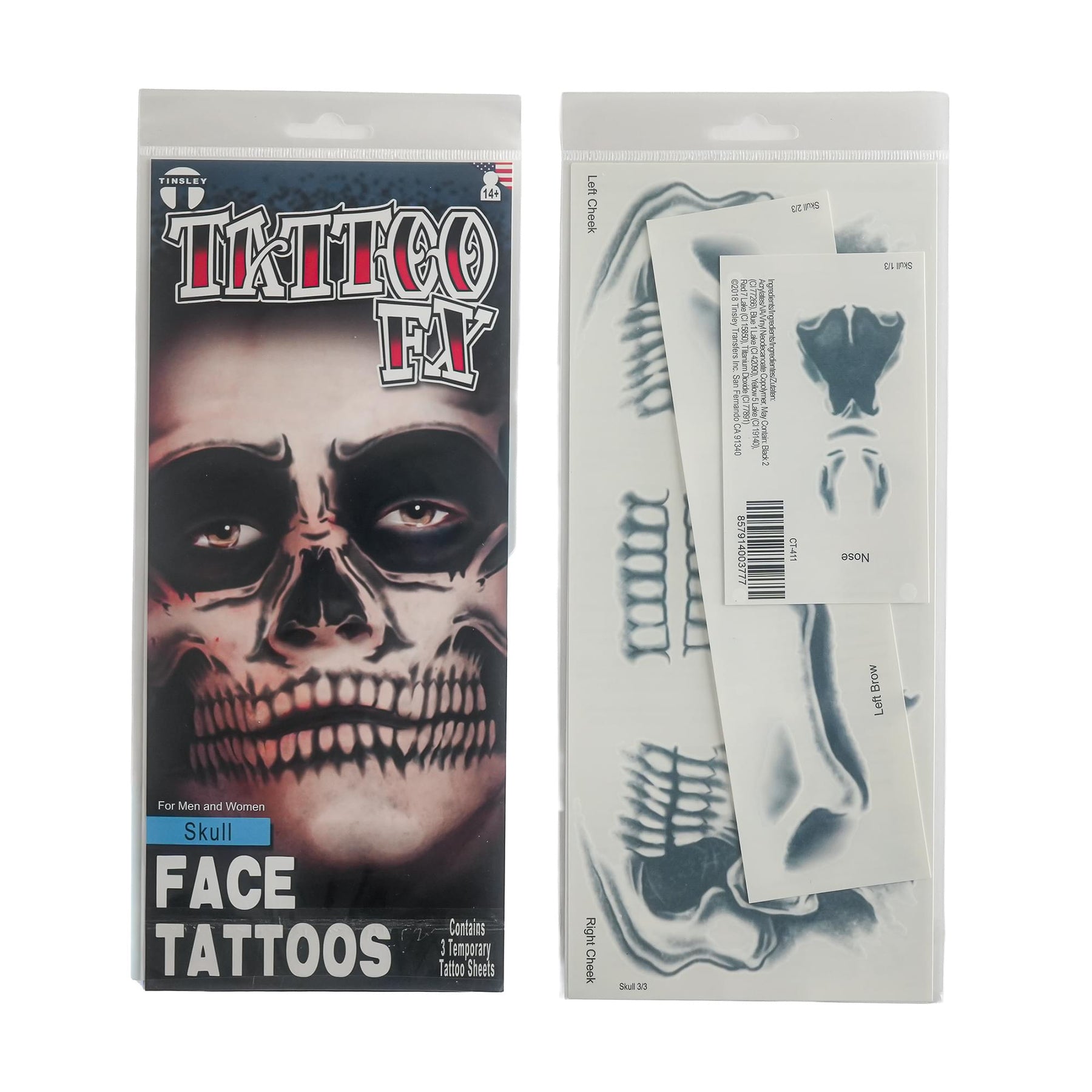 Costume Tattoo: Skull Face