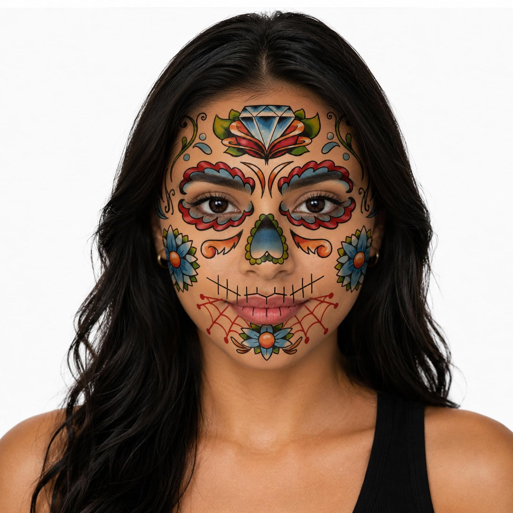 Costume Face Tattoo: Candy Skull