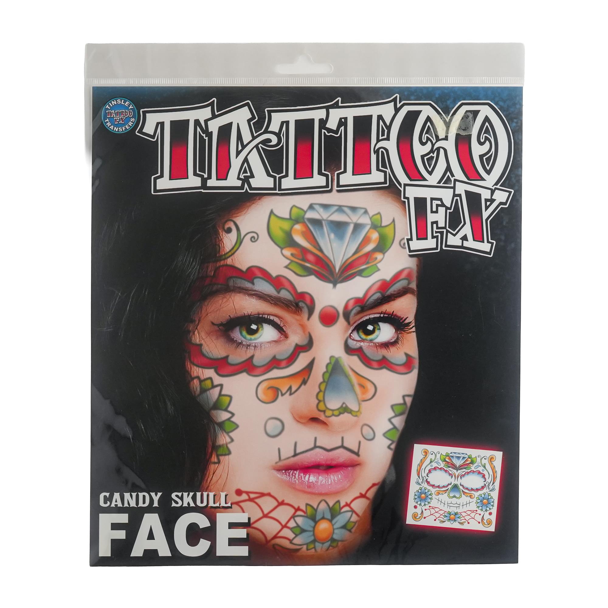 Costume Face Tattoo: Candy Skull