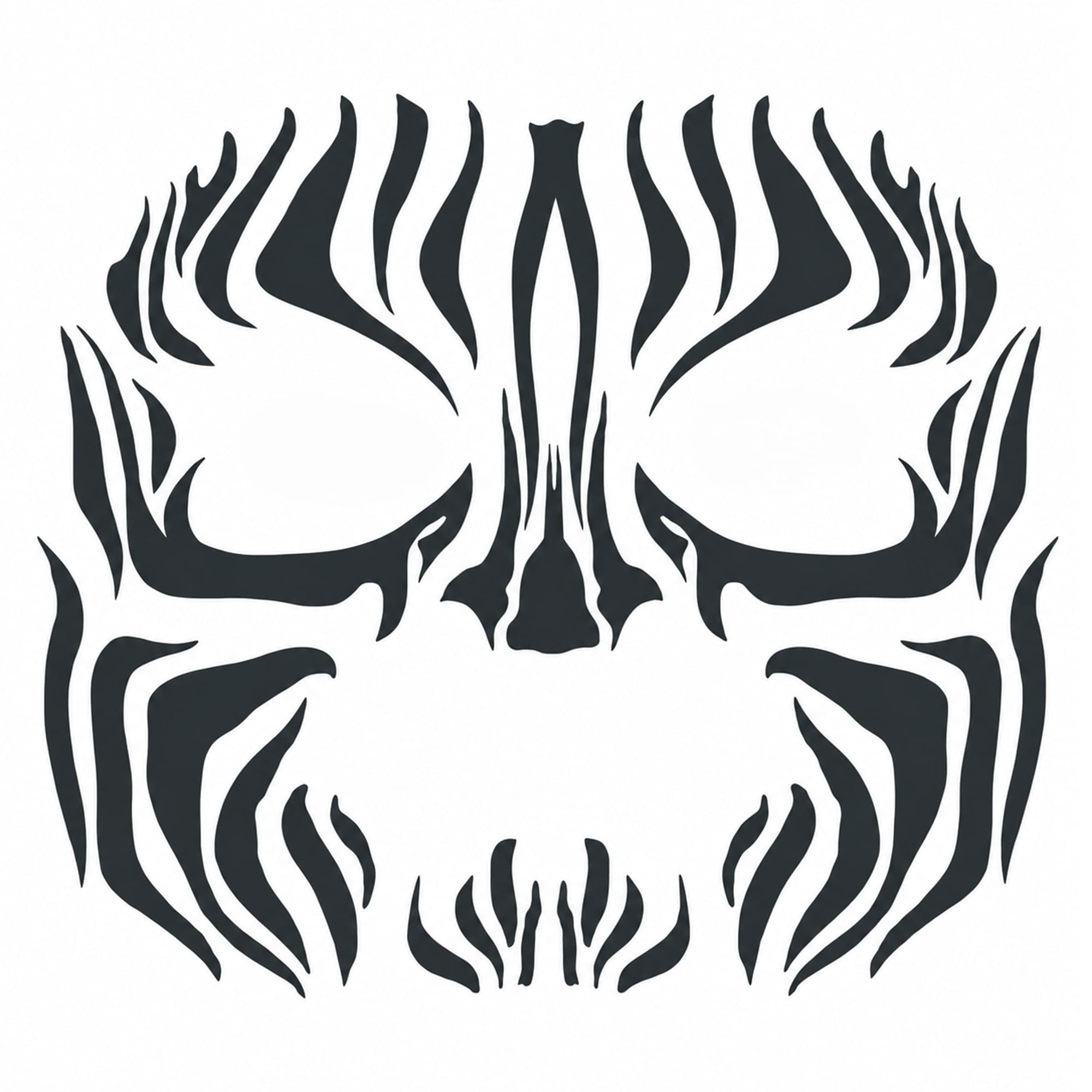 Costume Face Tattoo: Tribal Zebra