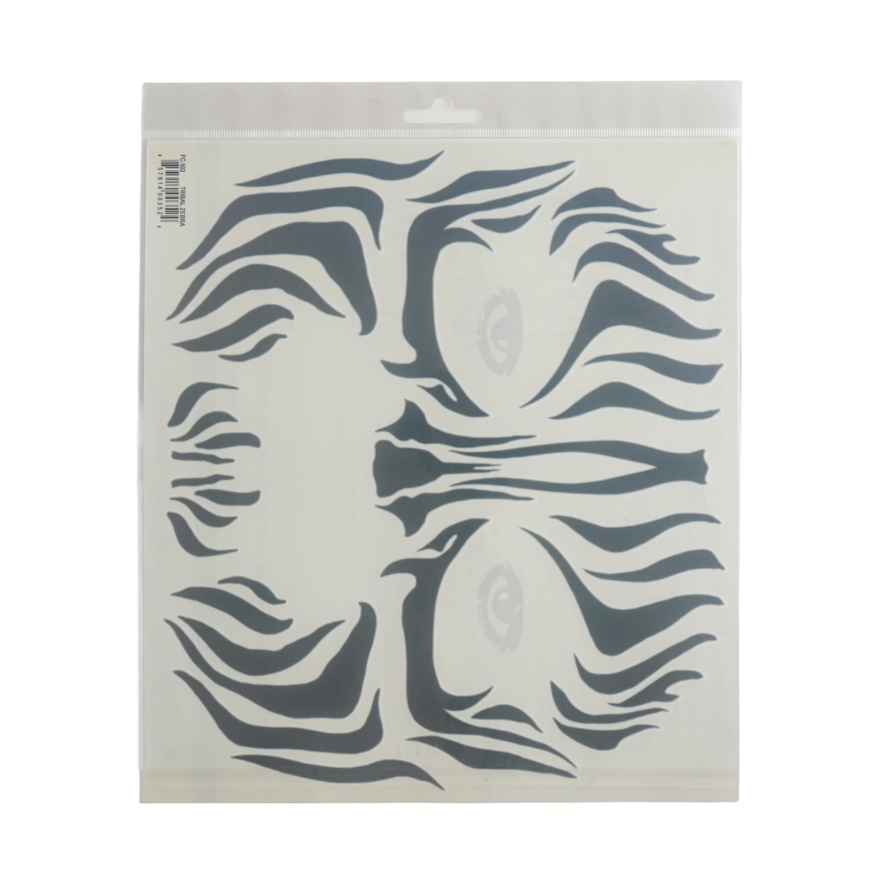 Costume Face Tattoo: Tribal Zebra