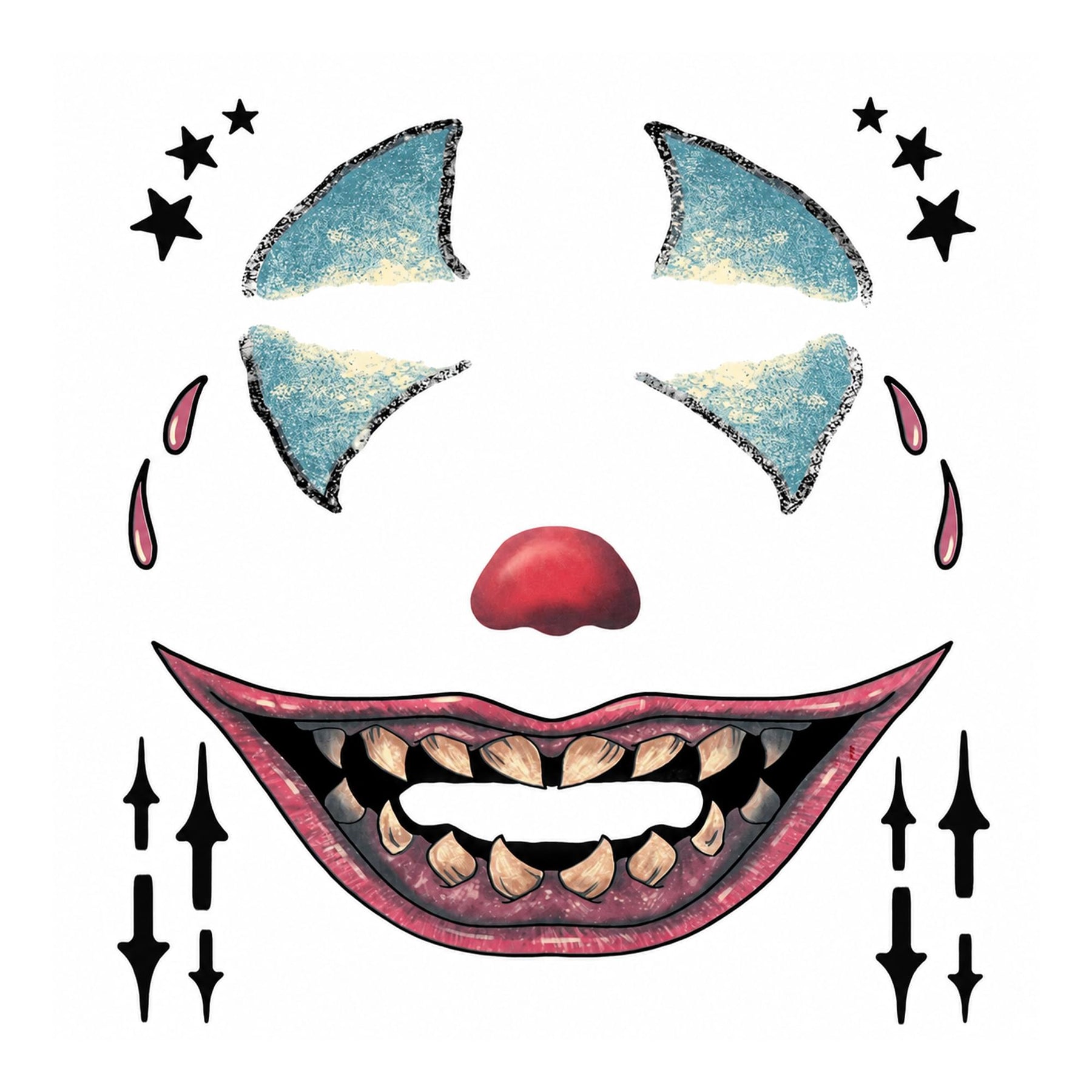 Costume Face Tattoo: Clown