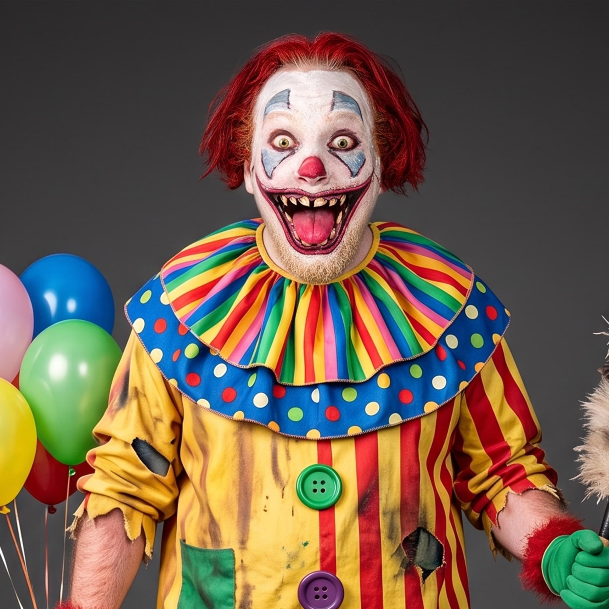 Costume Face Tattoo: Clown