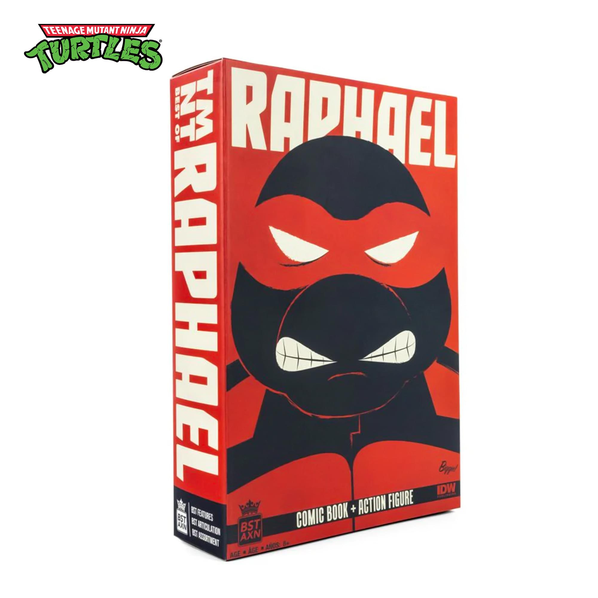 Teenage Mutant Ninja Turtles BST AXN 5-inch Figure | Raphael & Comic
