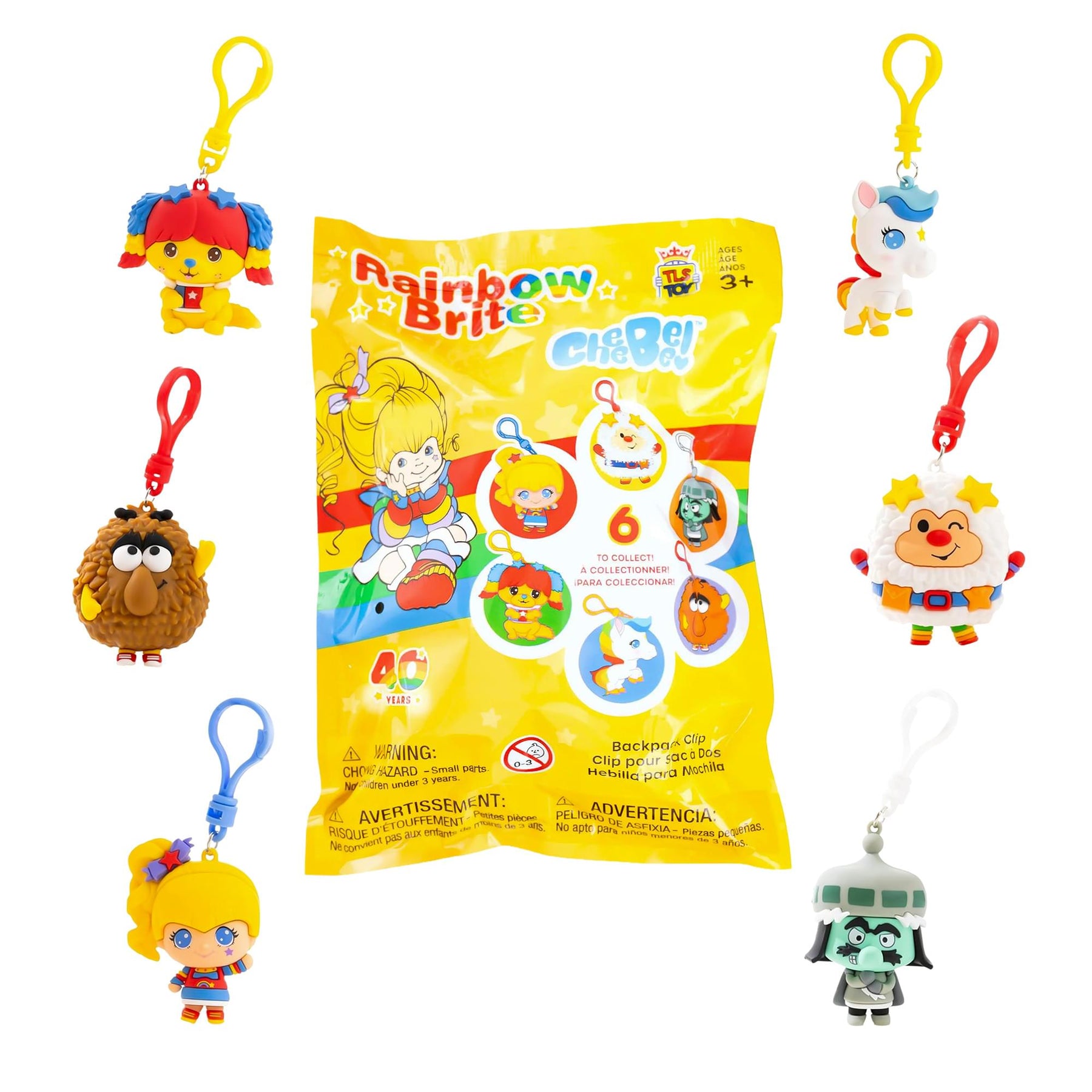 Rainbow Brite 2.5-Inch Blind Bag Cheebee Keychain Figure | One Random