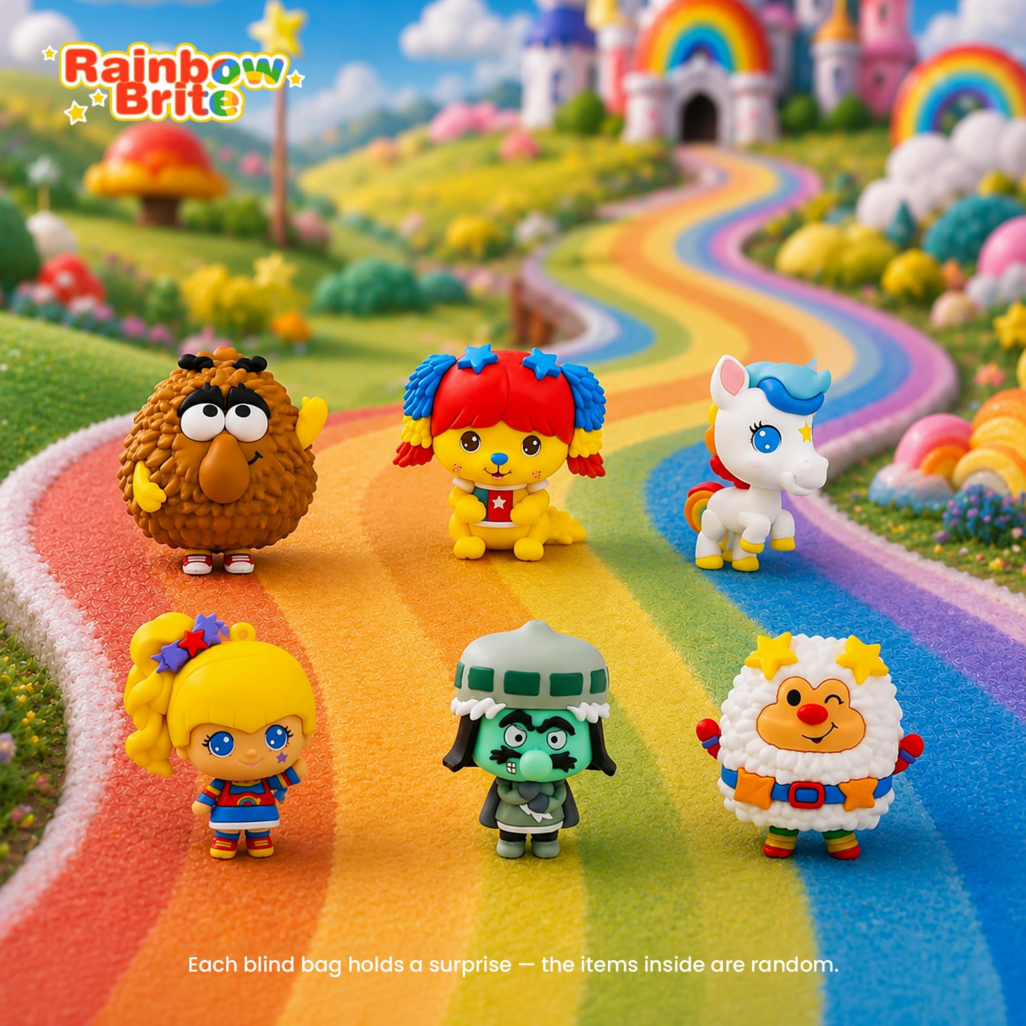 Rainbow Brite 2.5-Inch Blind Bag Cheebee Keychain Figure | One Random