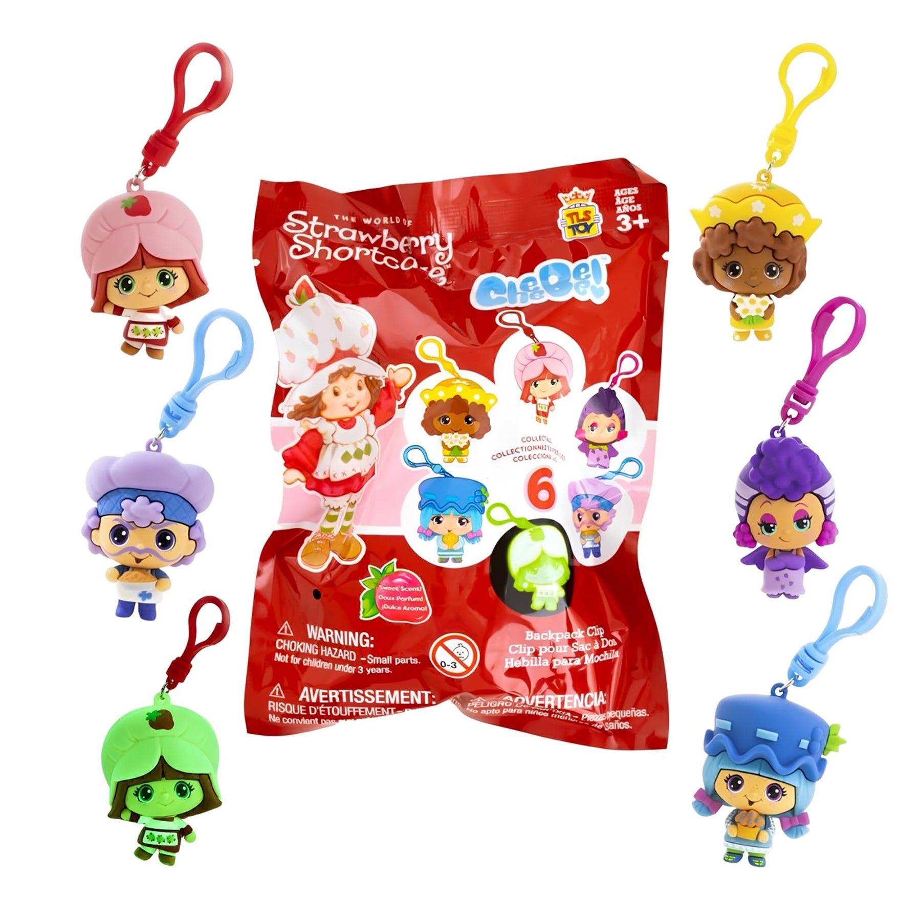 Strawberry Shortcake 2.5-Inch Blind Bag CheeBee Keychain Figure | One Random