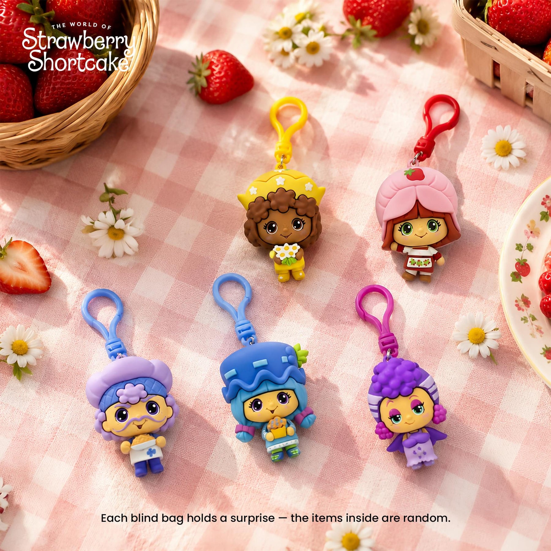 Strawberry Shortcake 2.5-Inch Blind Bag CheeBee Keychain Figure | One Random