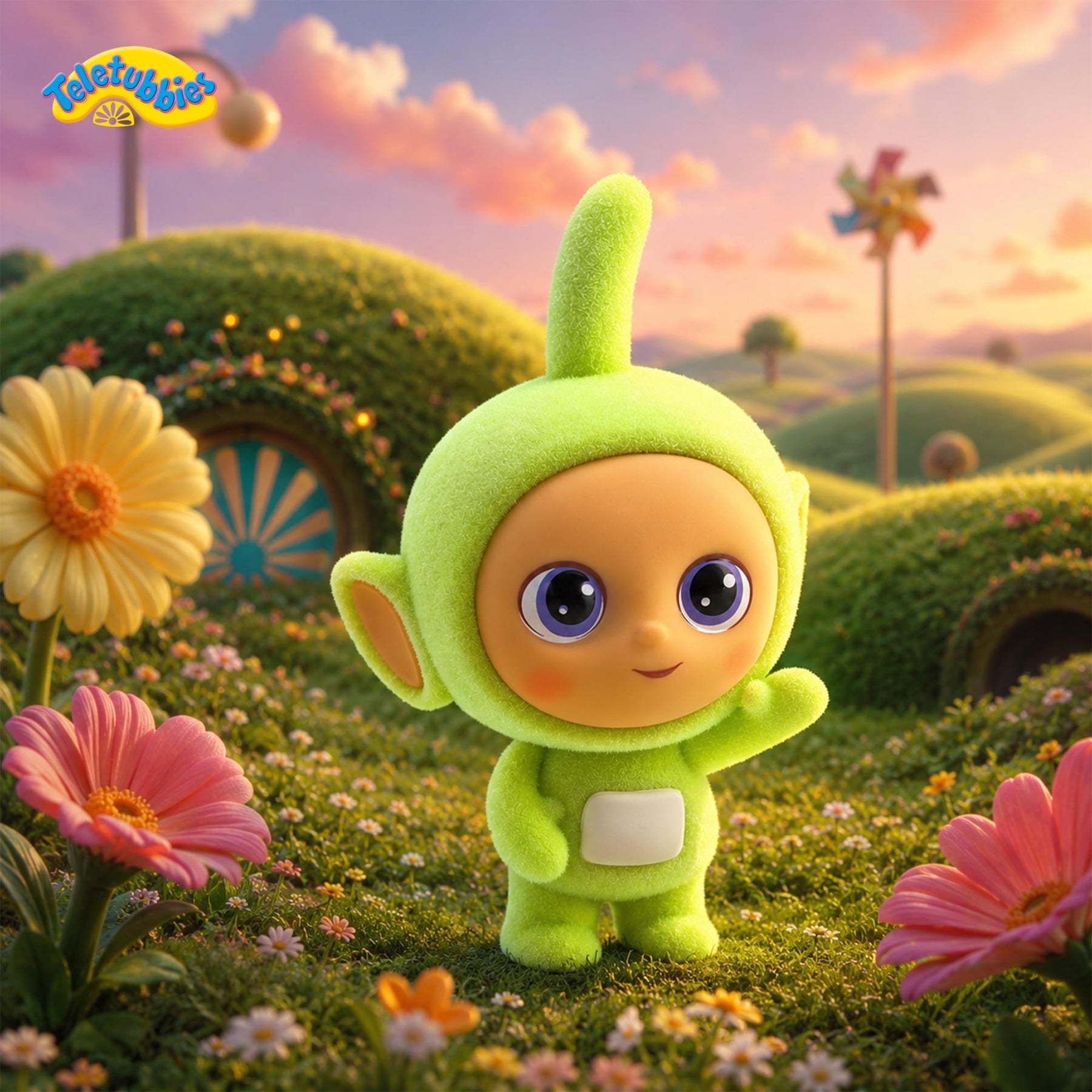 Teletubbies 2.5-Inch Flocked Figure | Dipsy (GOTD Chase)