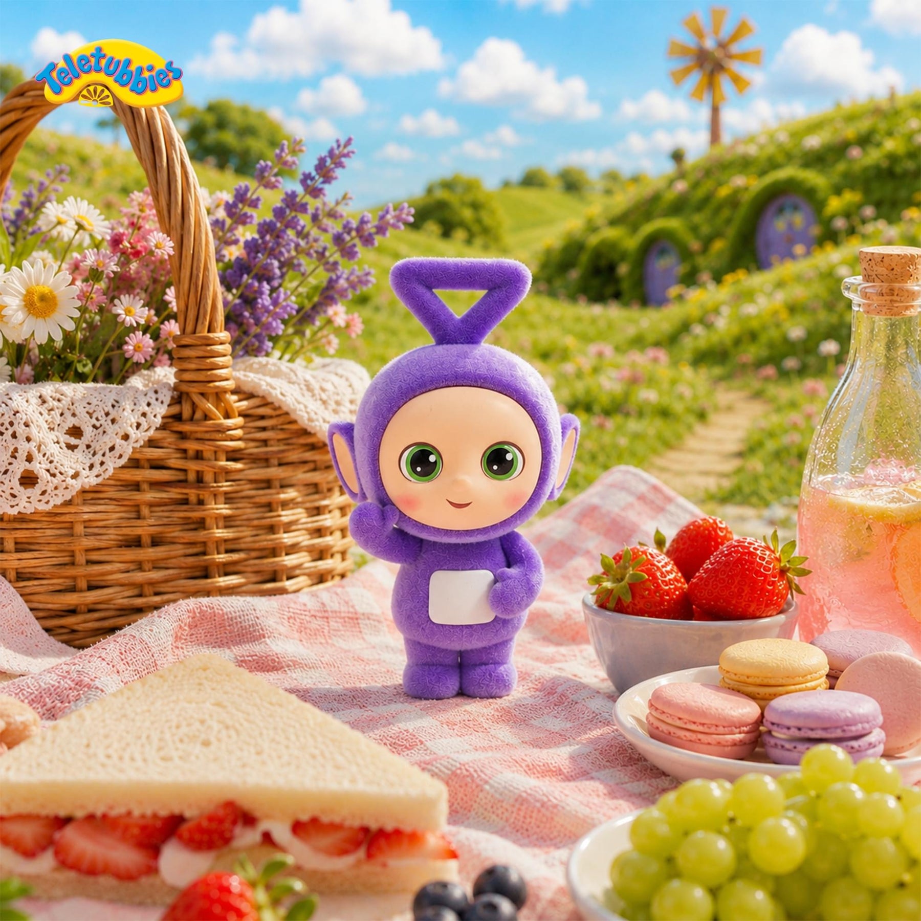 Teletubbies 2.5-Inch Flocked Figure | Tinky Winky {GOTD Chase)