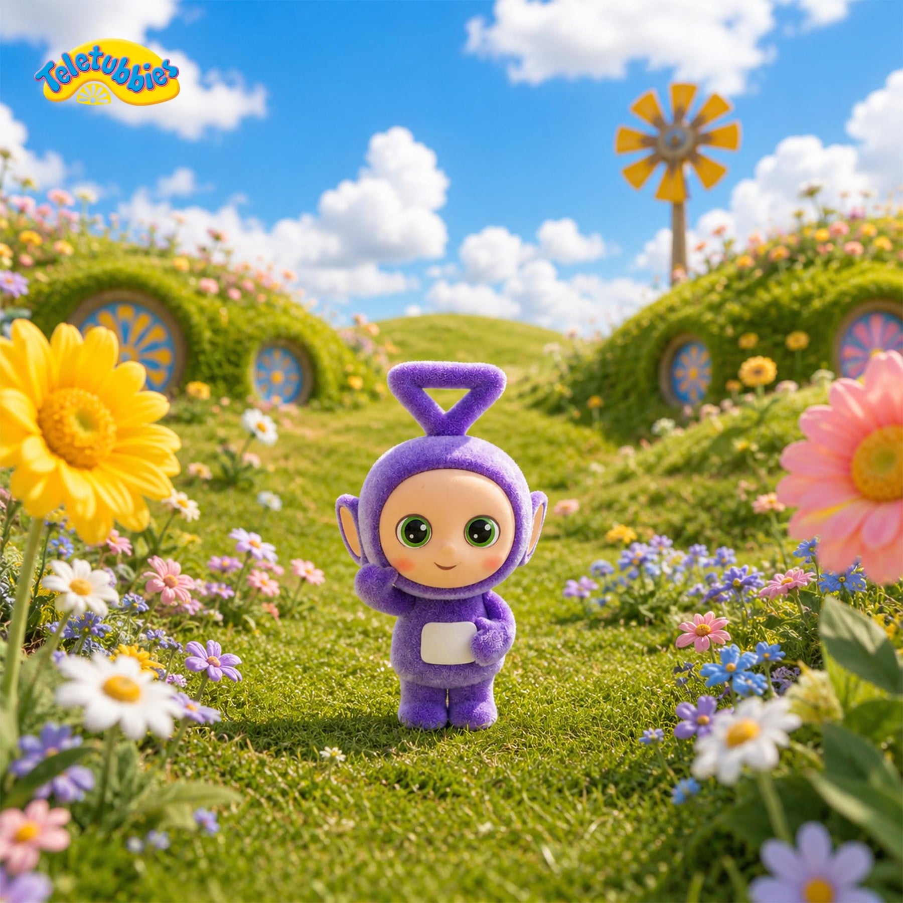 Teletubbies 2.5-Inch Flocked Figure | Tinky Winky {GOTD Chase)