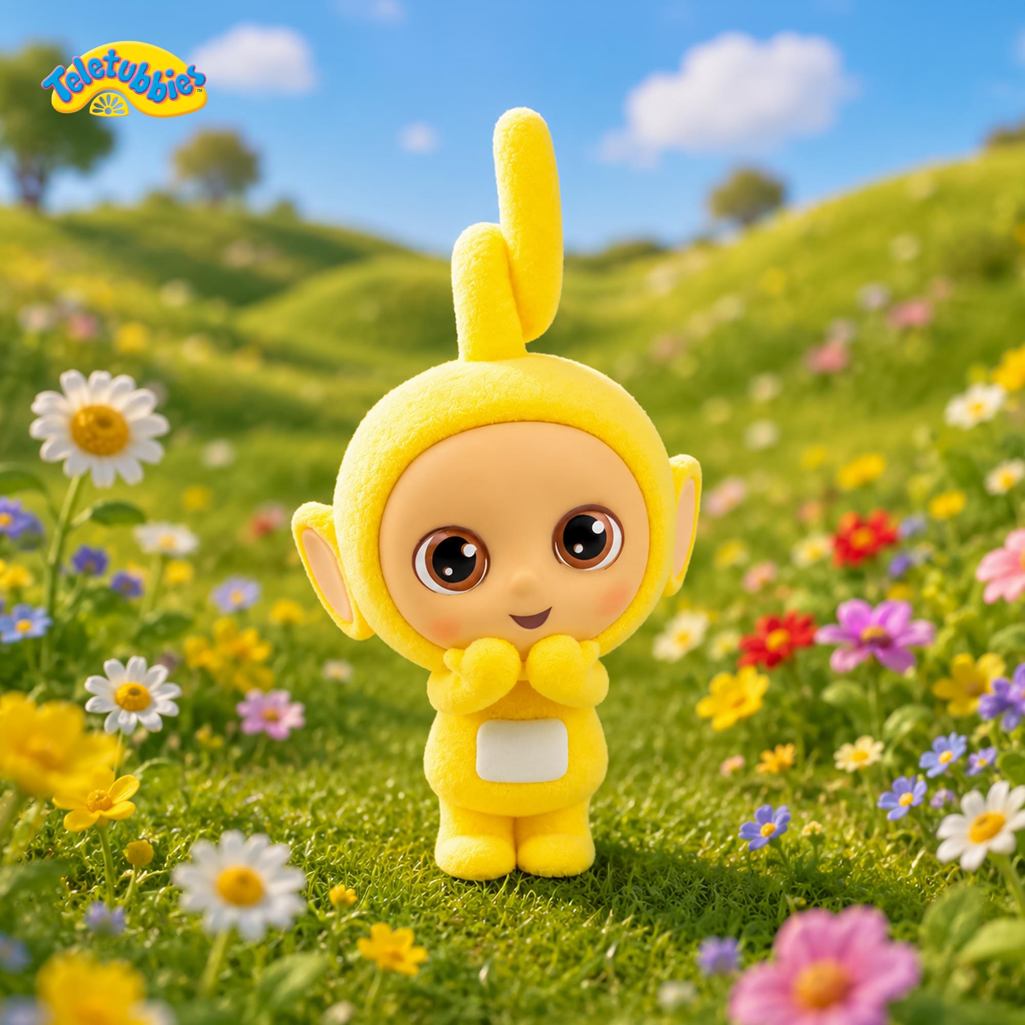 Teletubbies 2.5-Inch Flocked Collectible Figure | Laa Laa