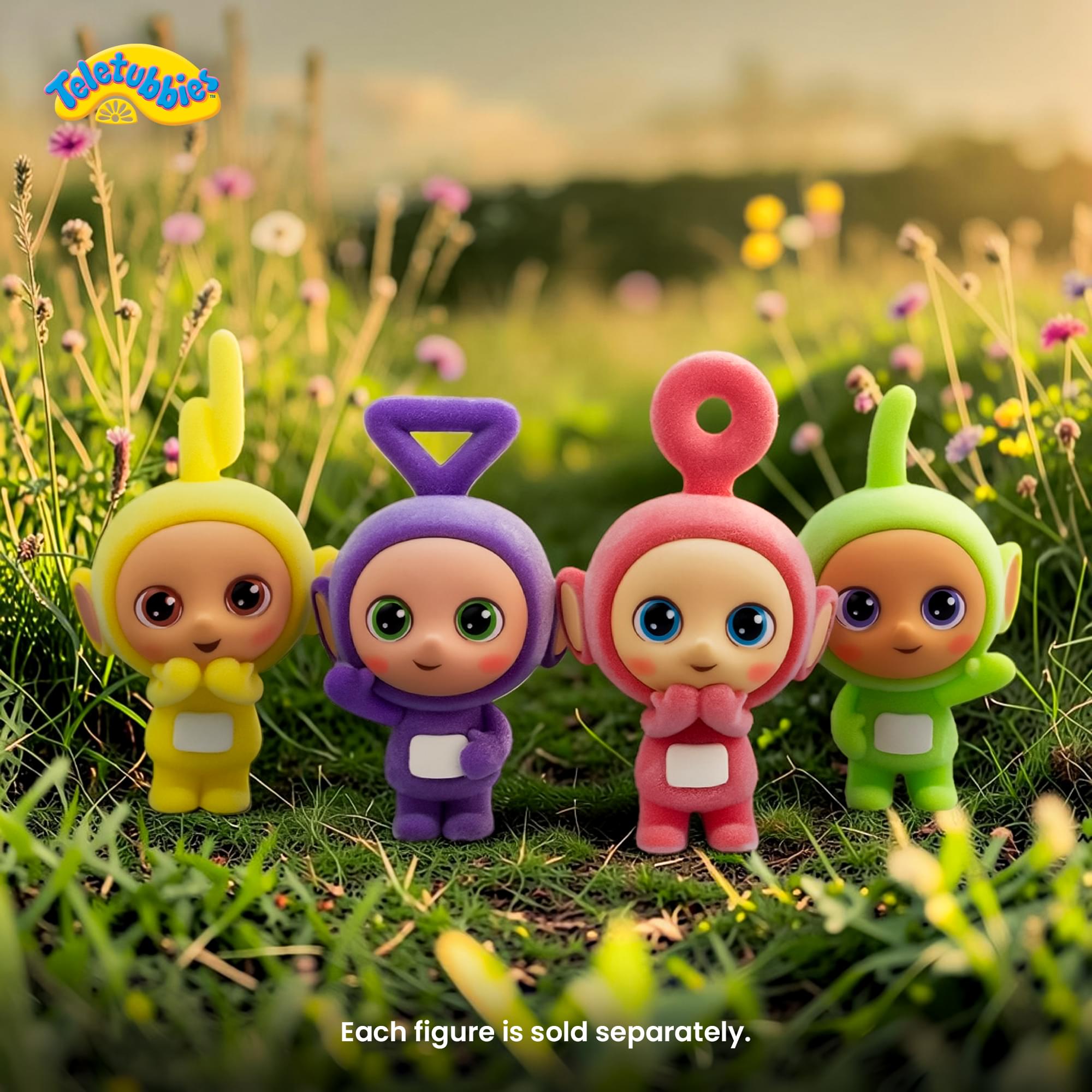 Teletubbies 2.5-Inch Flocked Collectible Figure | Laa Laa