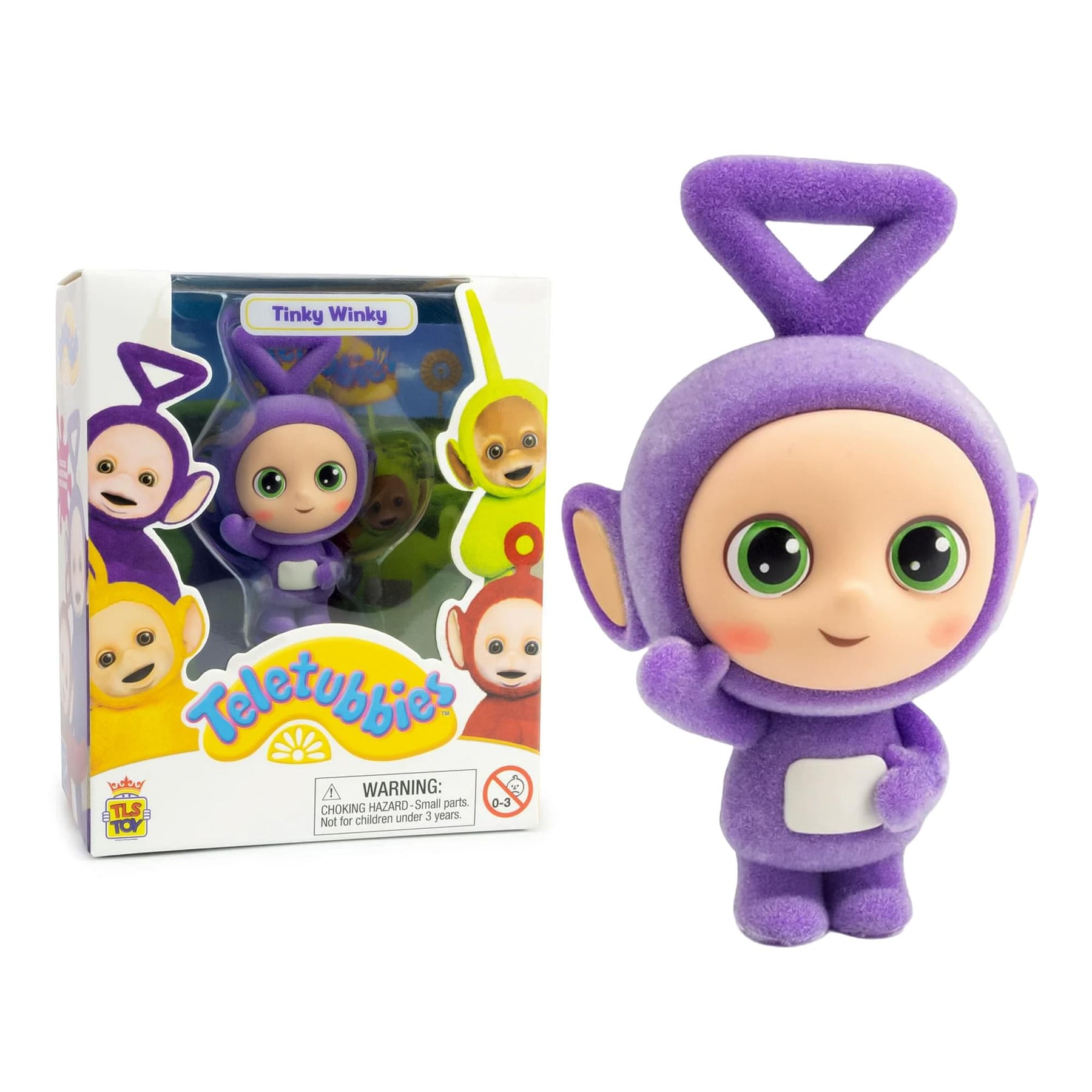 Teletubbies 2.5-Inch Flocked Collectible Figure | Tinky Winky