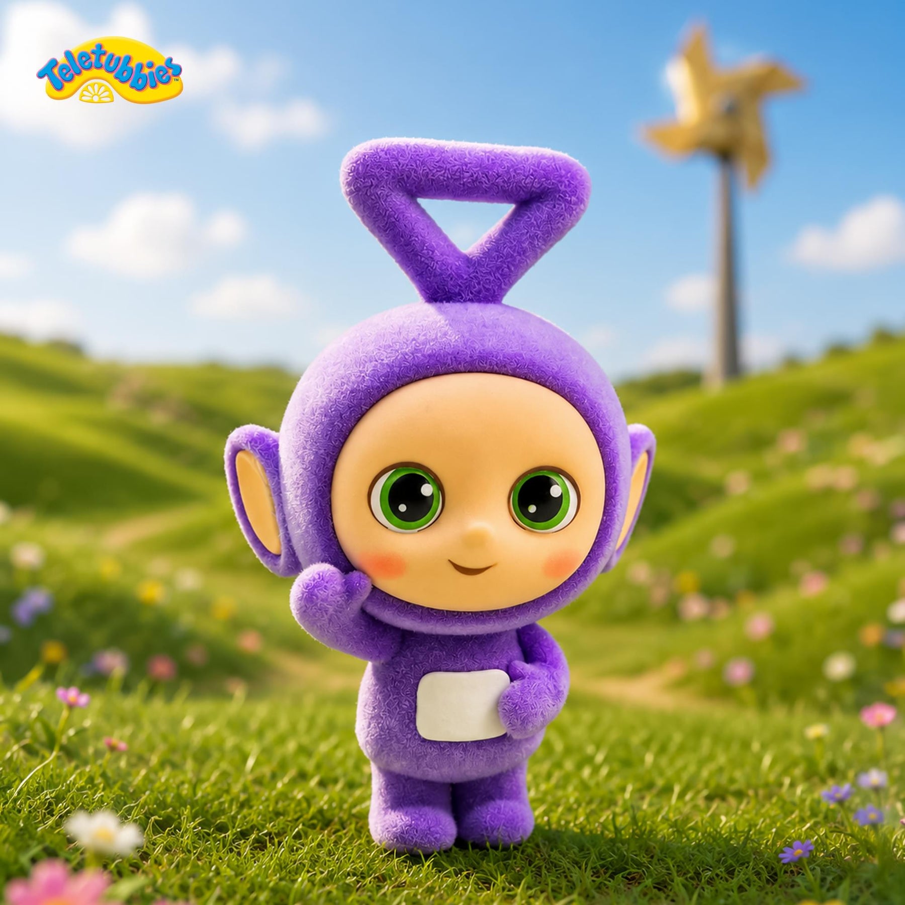 Teletubbies 2.5-Inch Flocked Collectible Figure | Tinky Winky