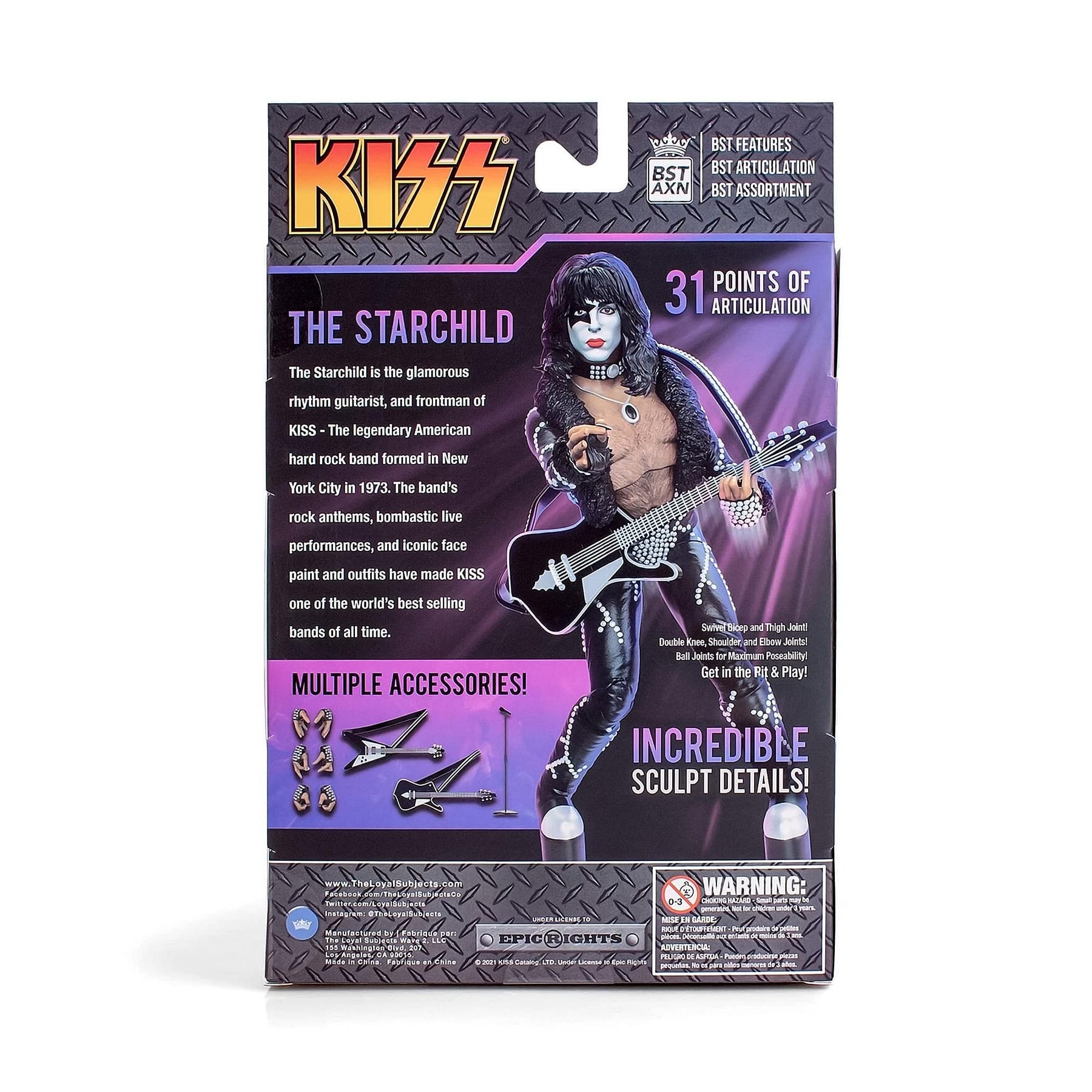 KISS BST AXN  5 Inch Action Figure | Starchild (Destroyer Tour)