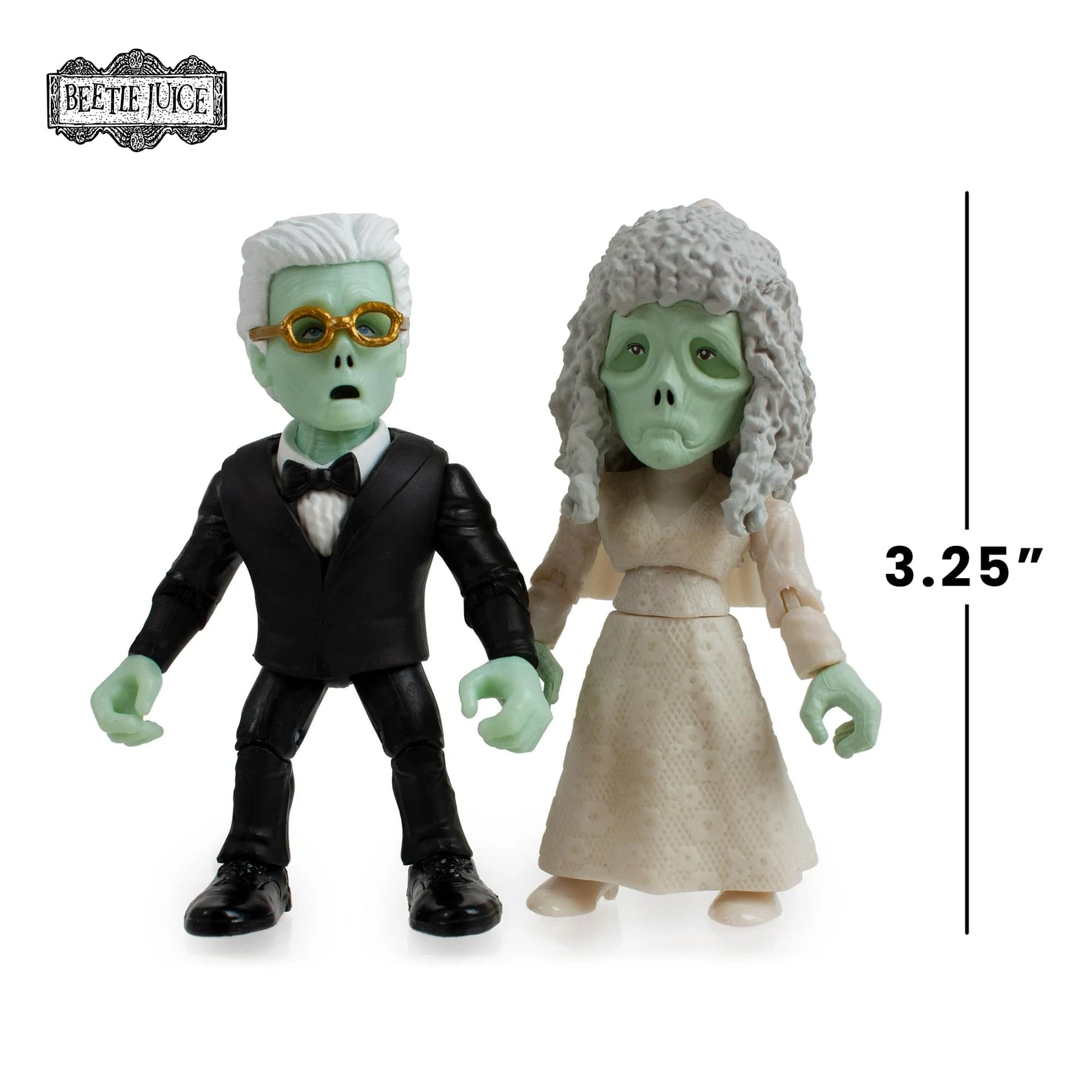 Beetlejuice Wedding Adam and Barbara 3-Inch Action Vinyl Set