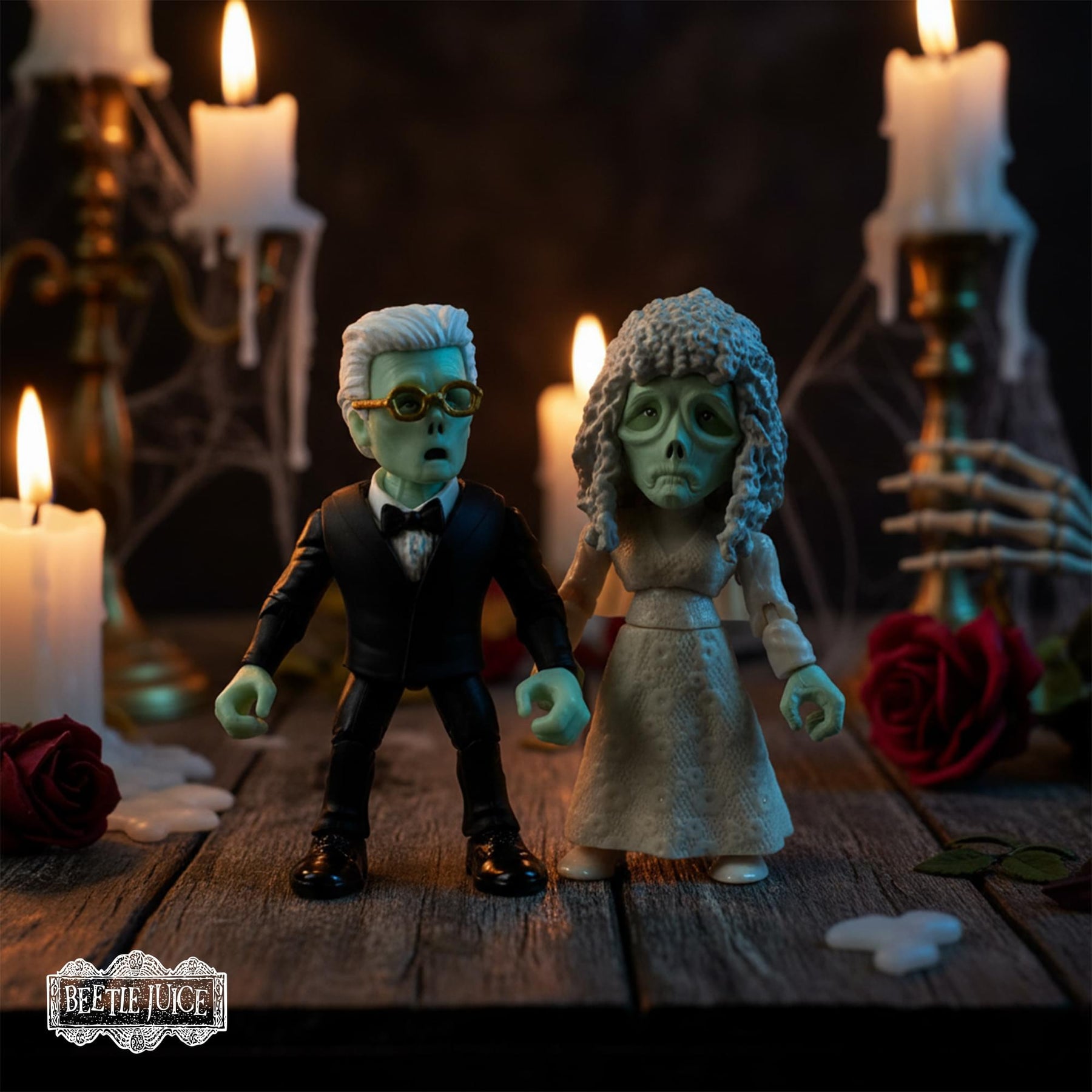 Beetlejuice Wedding Adam and Barbara 3-Inch Action Vinyl Set
