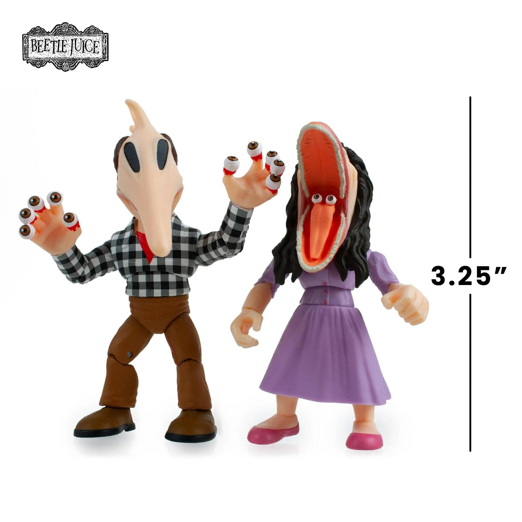 Beetlejuice Scary Adam and Barbara 3-Inch Action Vinyl Set