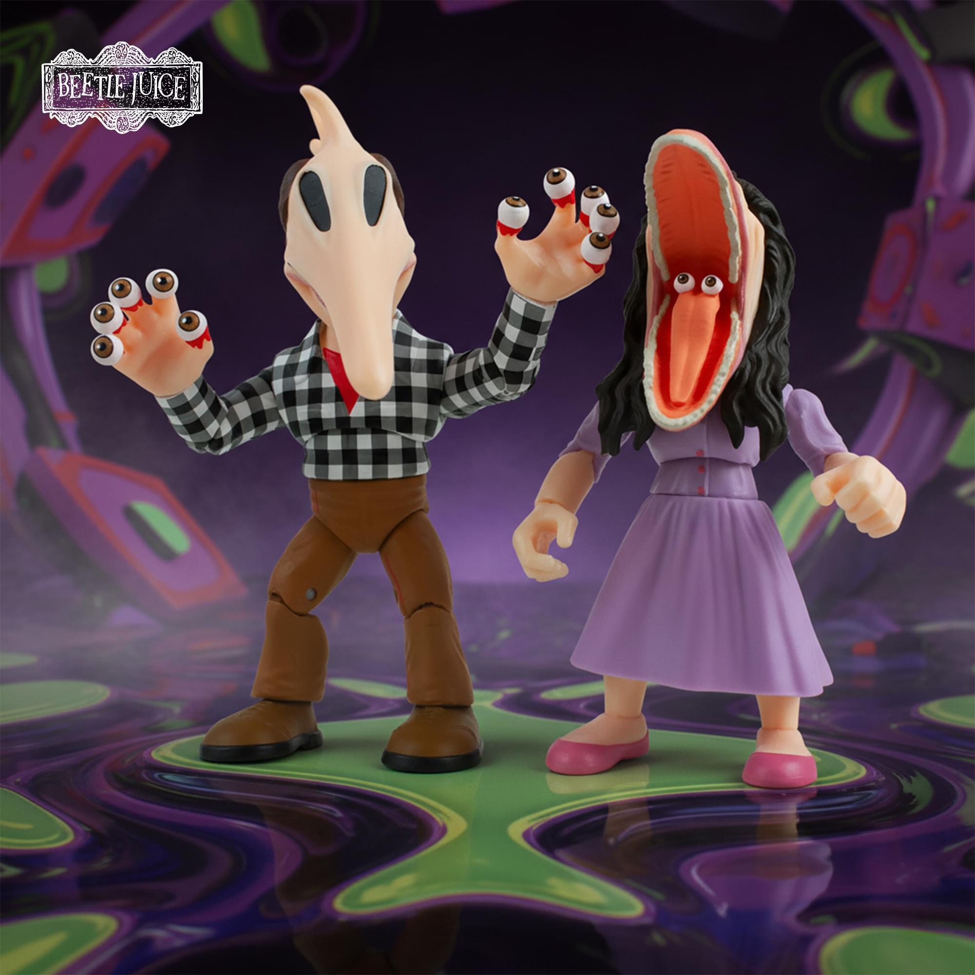 Beetlejuice Scary Adam and Barbara 3-Inch Action Vinyl Set