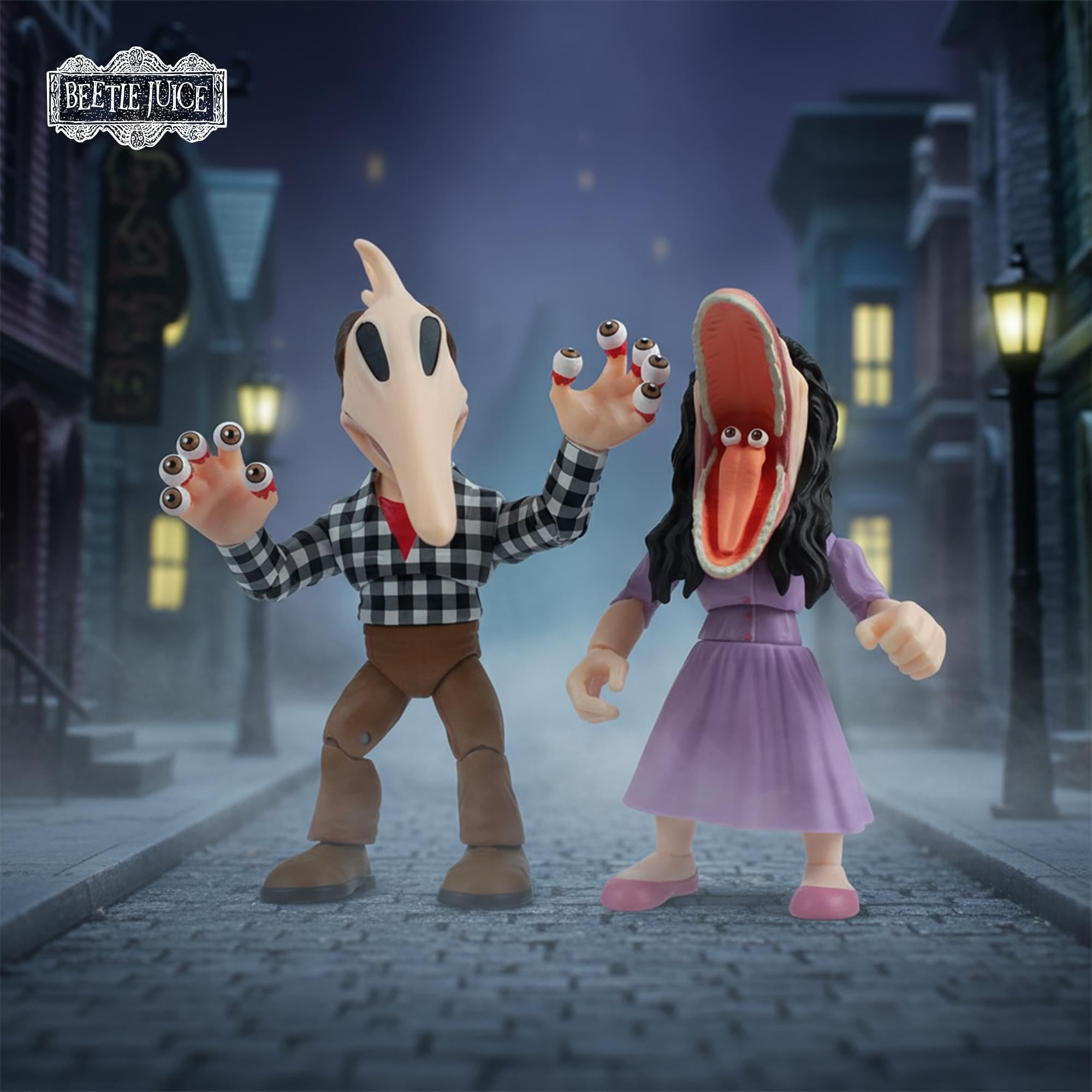 Beetlejuice Scary Adam and Barbara 3-Inch Action Vinyl Set