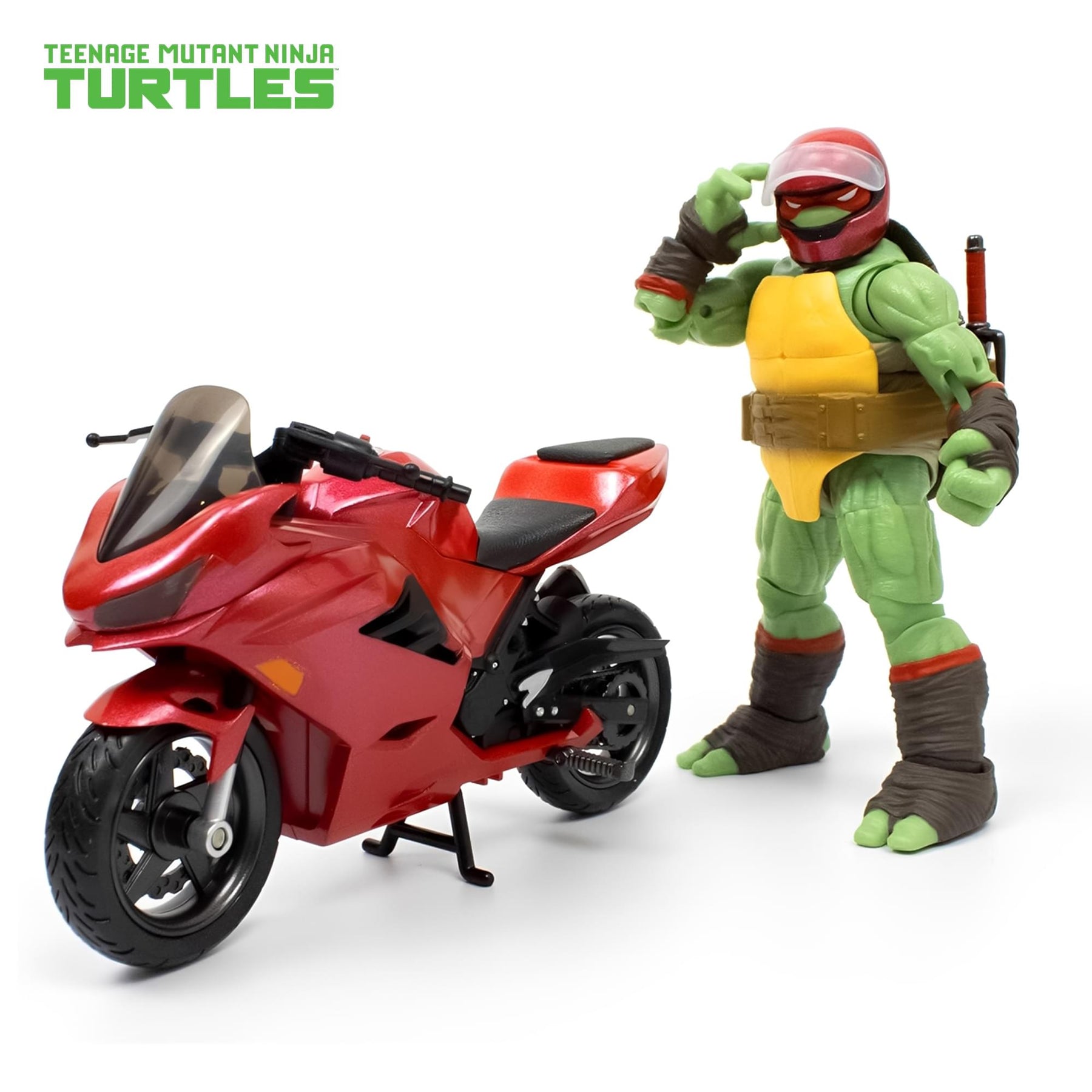 Teengae Mutant Ninja Turtles BST AXN Raphael with Motorcycle (IDW Comics)