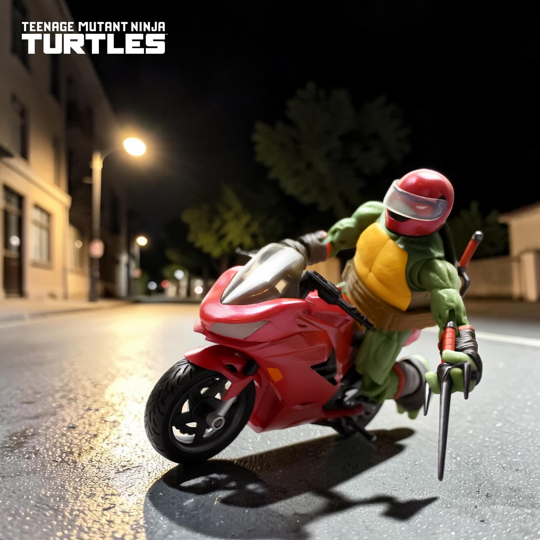 Teengae Mutant Ninja Turtles BST AXN Raphael with Motorcycle (IDW Comics)