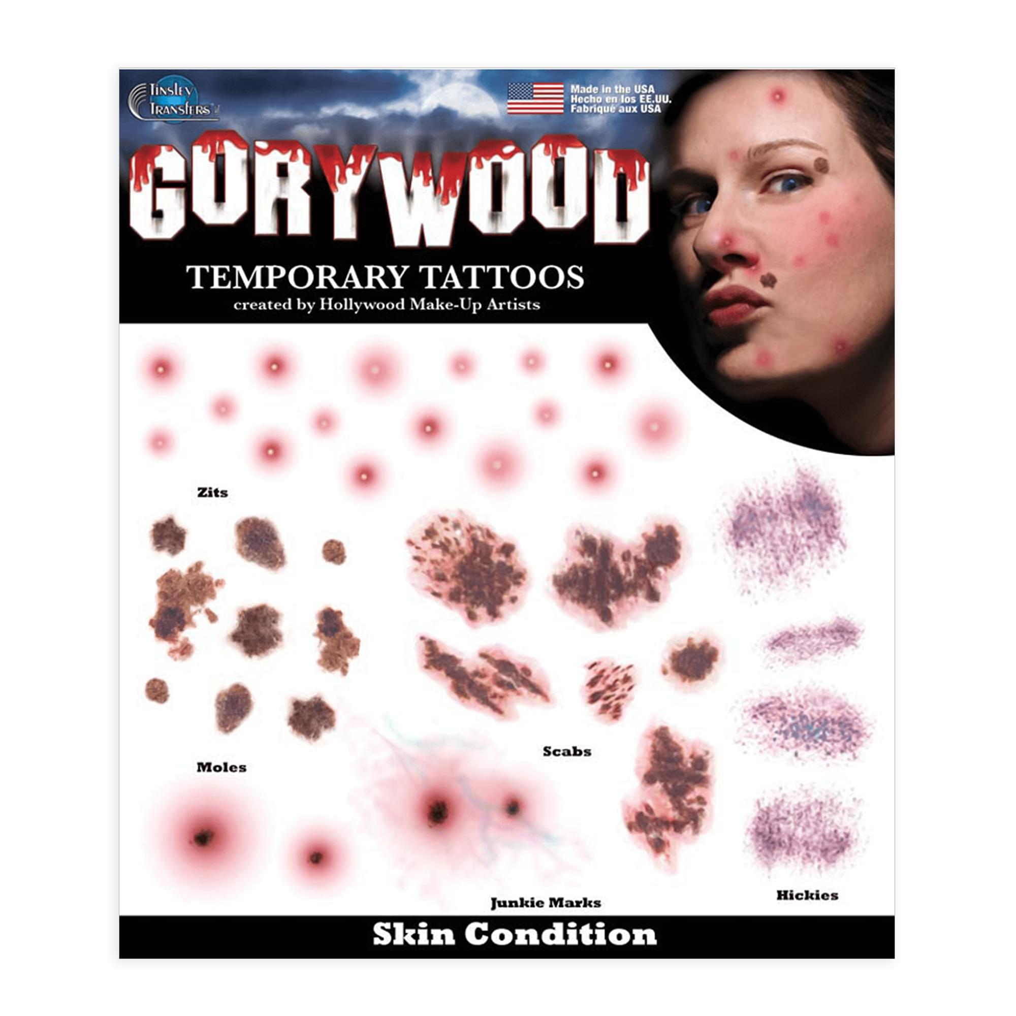 Skin Condition Gorywood Temporary Tattoos Costume Accessory
