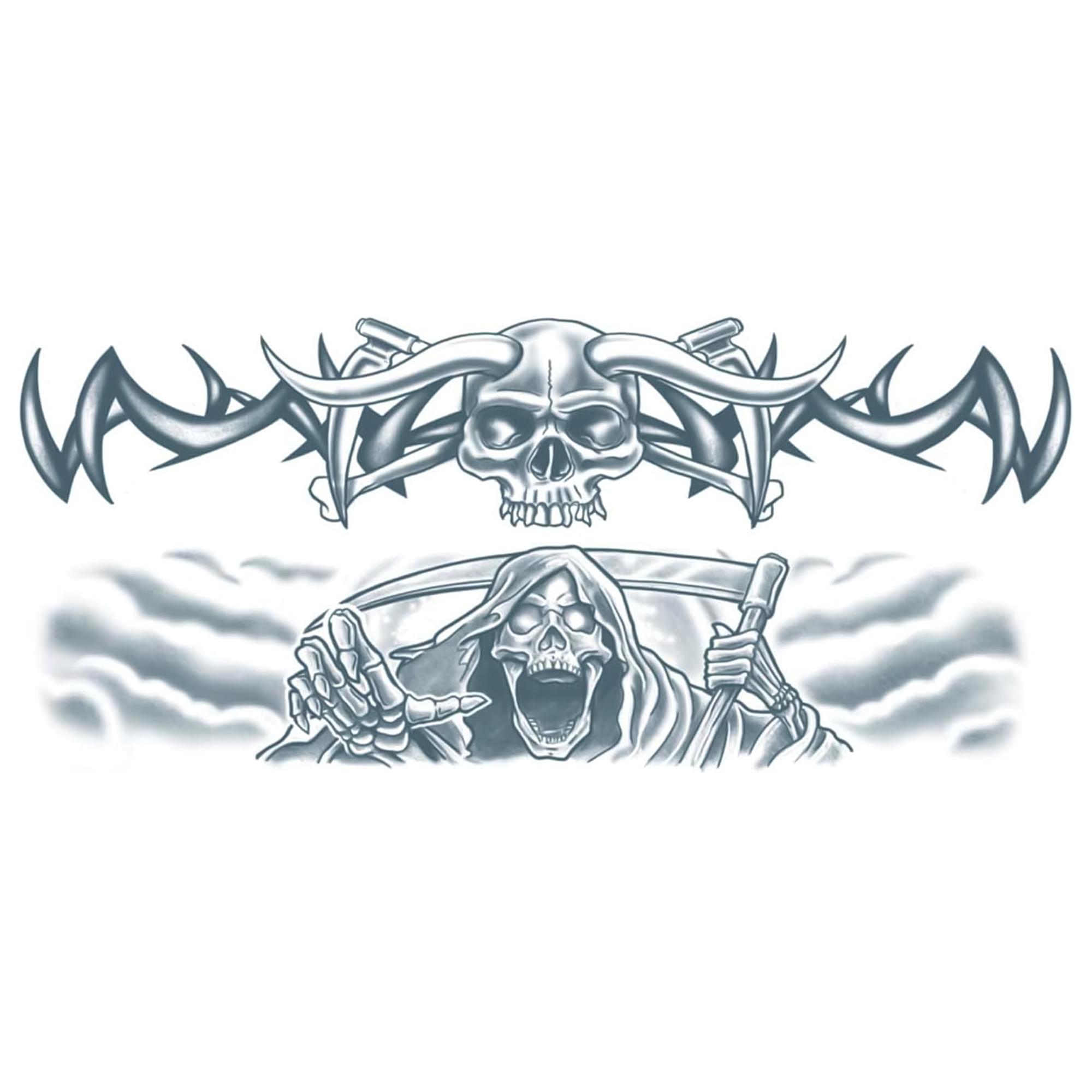 Reaper Body Band Tattoo Costume Accessory