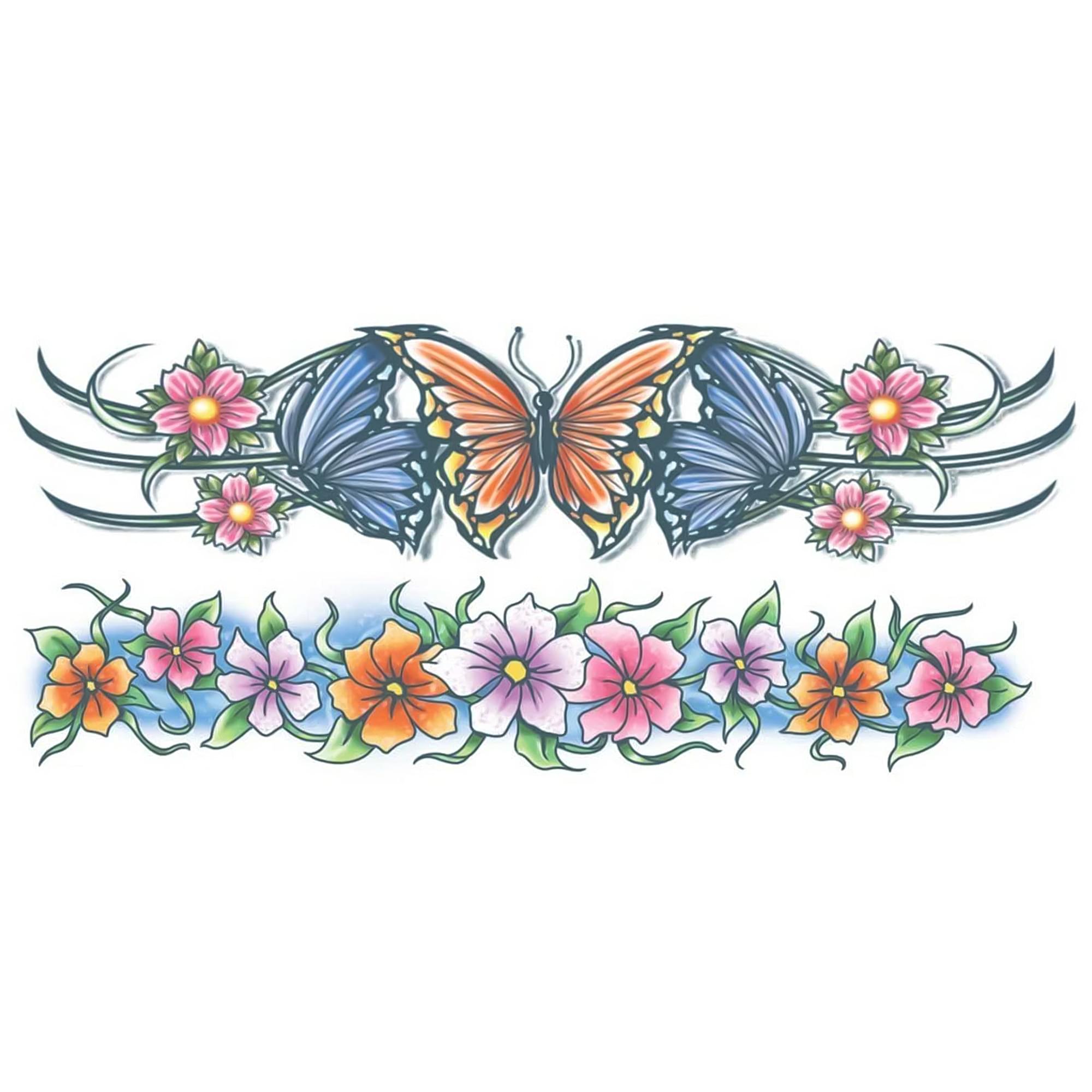Flowers Body Band Tattoo Costume Accessory
