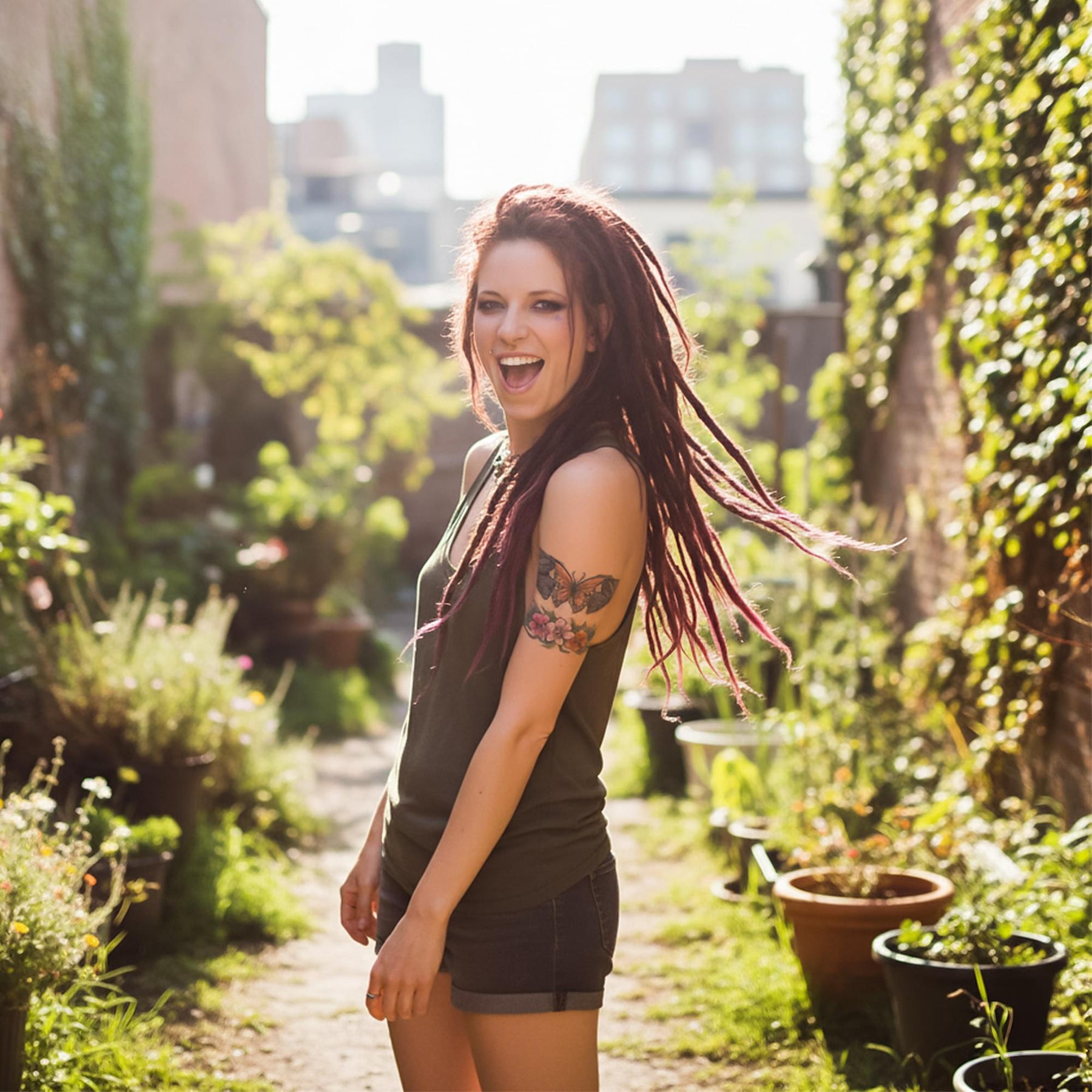 Flowers Body Band Tattoo Costume Accessory