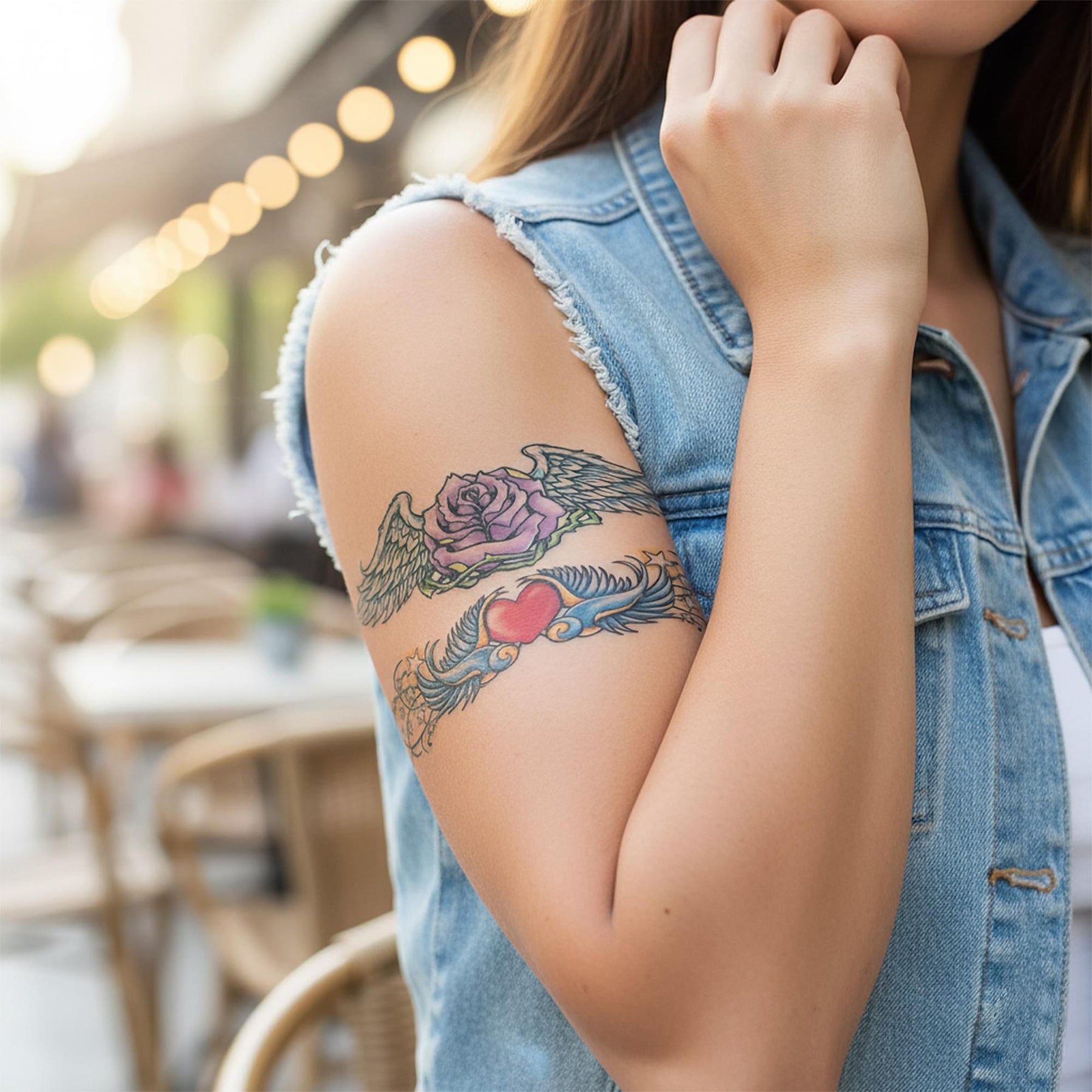 Swallows Body Band Tattoo Costume Accessory