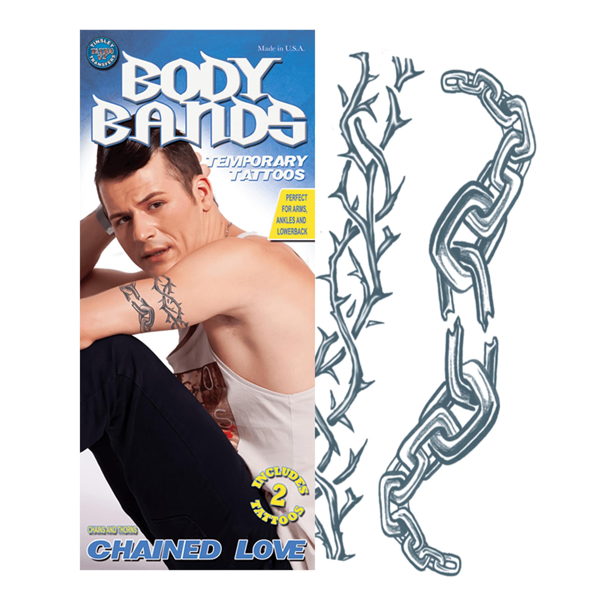 Chained Body Band Tattoo Costume Accessory