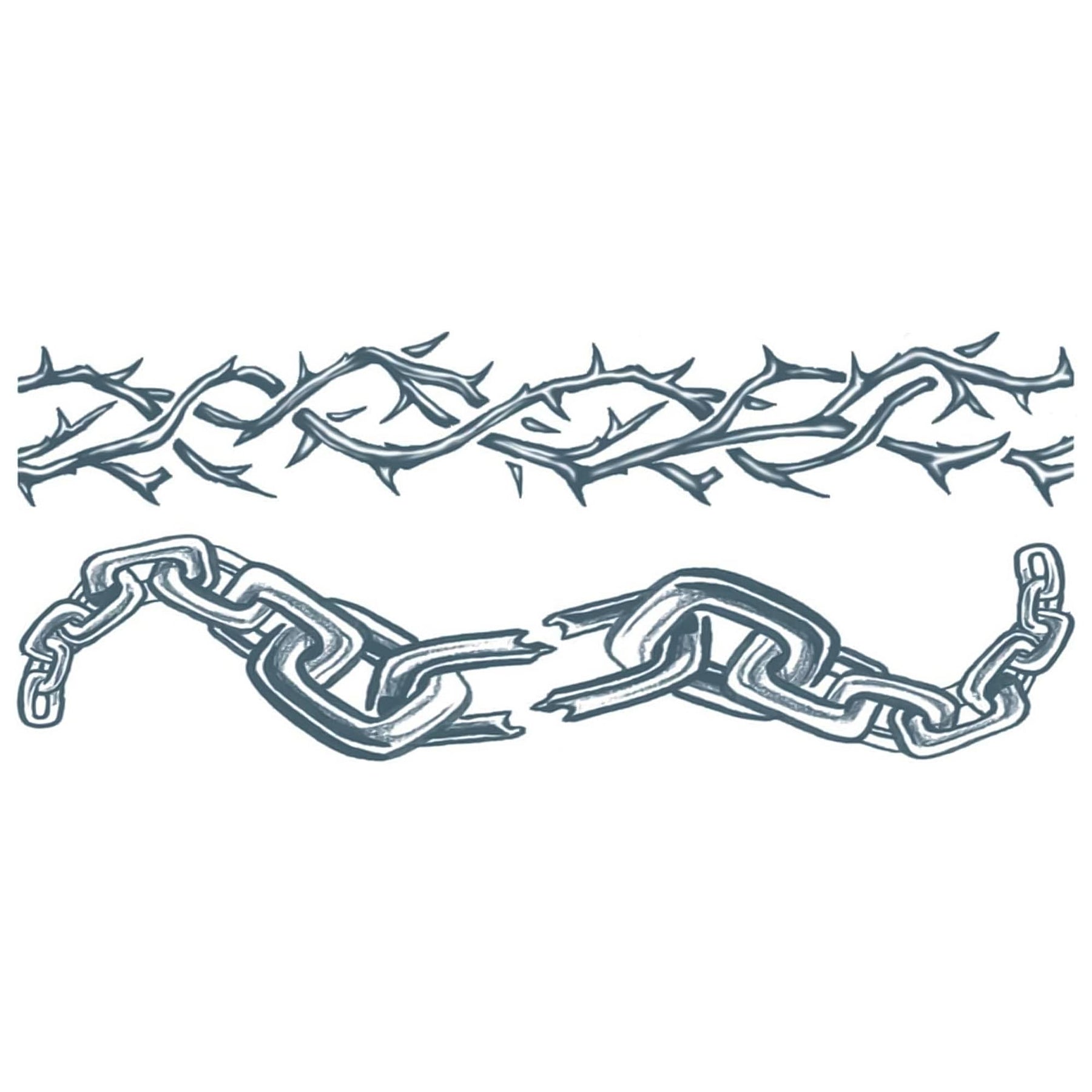 Chained Body Band Tattoo Costume Accessory