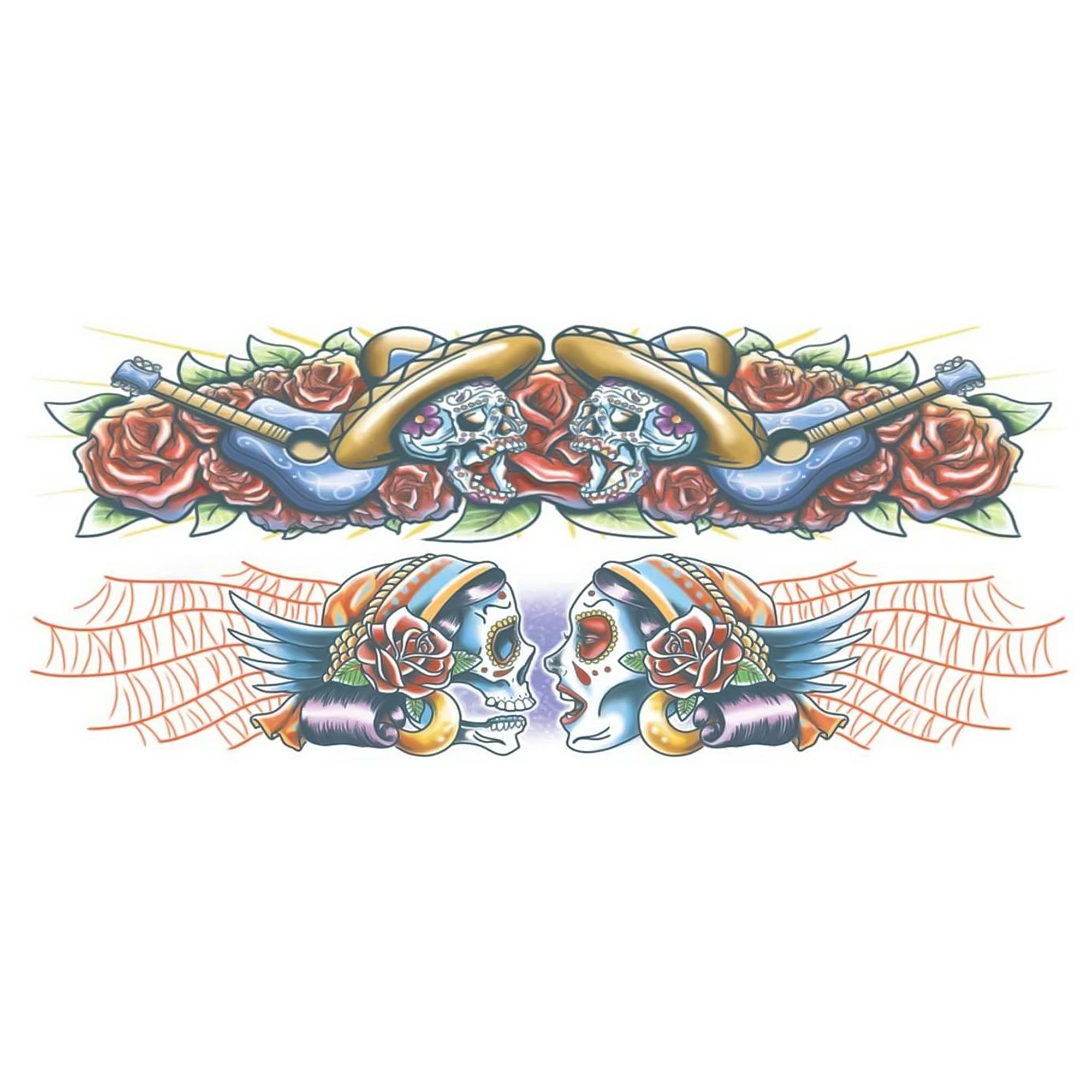 Gypsy Skull Body Band Tattoo Costume Accessory