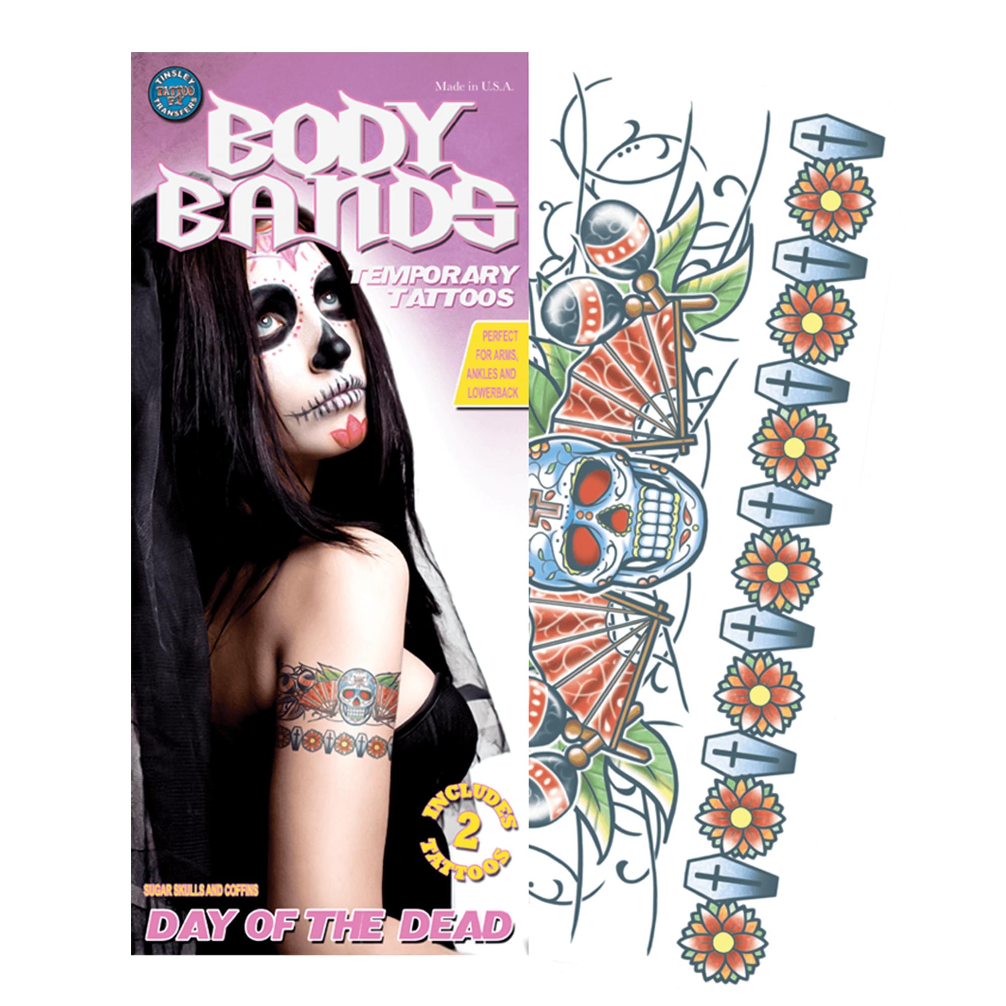 Skull Body Band Tattoo Costume Accessory