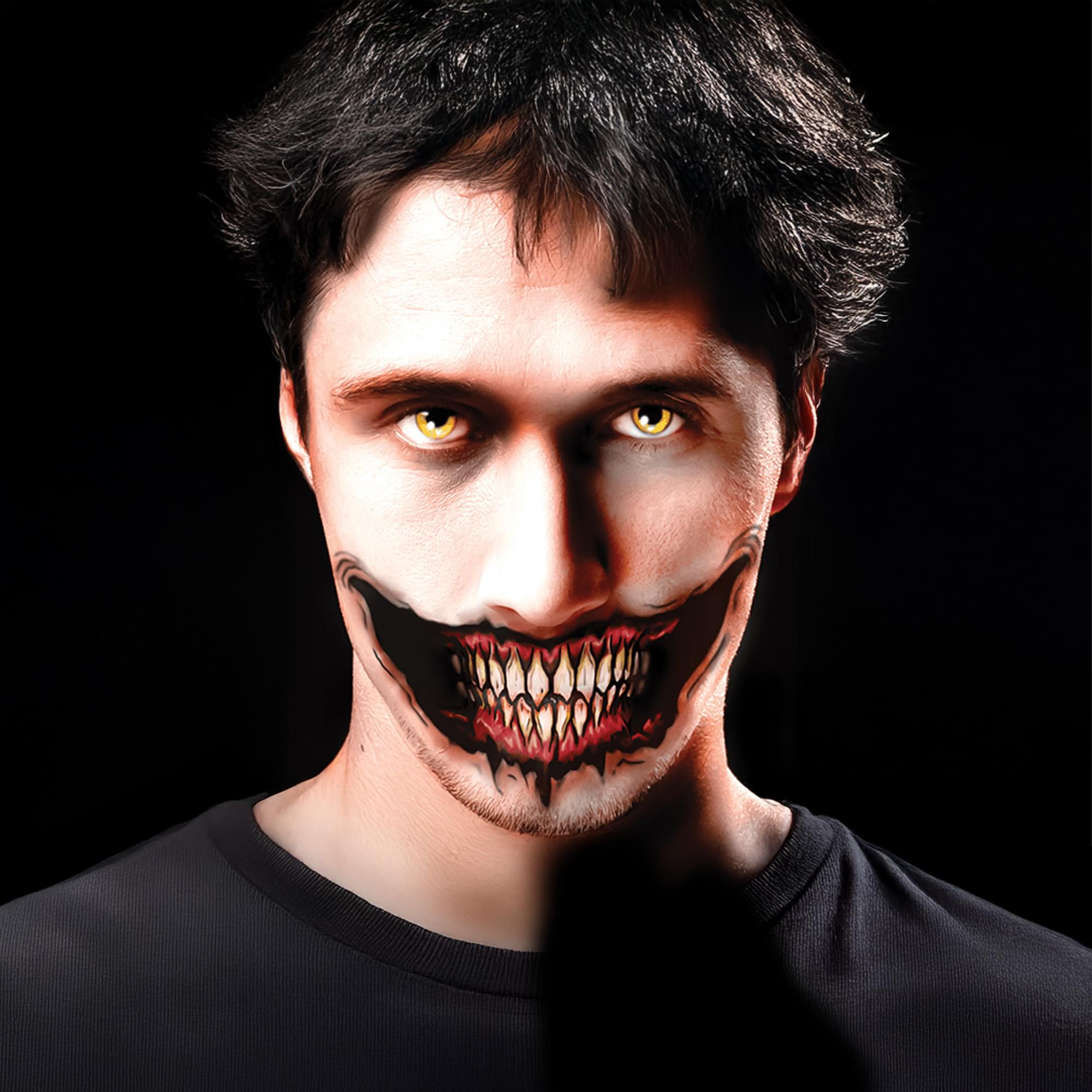 Demon Big Mouth Tattoo Costume Accessory