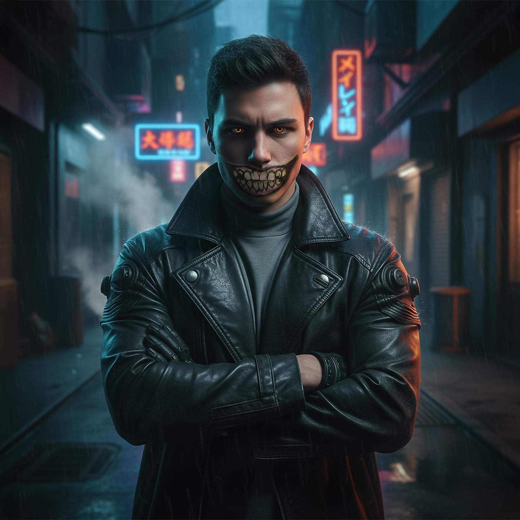 Chipped Big Mouth Tattoo Costume Accessory