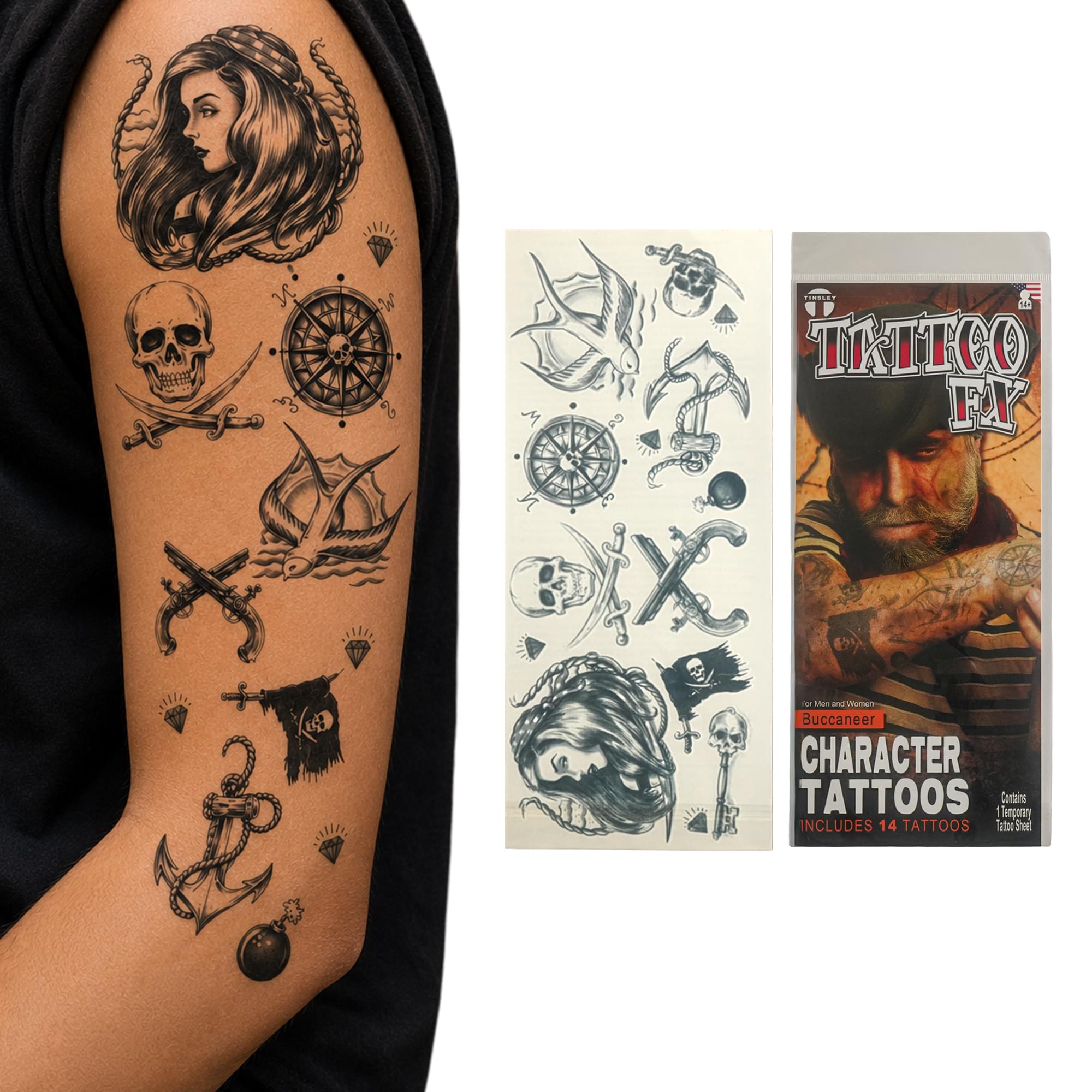 Pirate Tattoo Costume Accessory