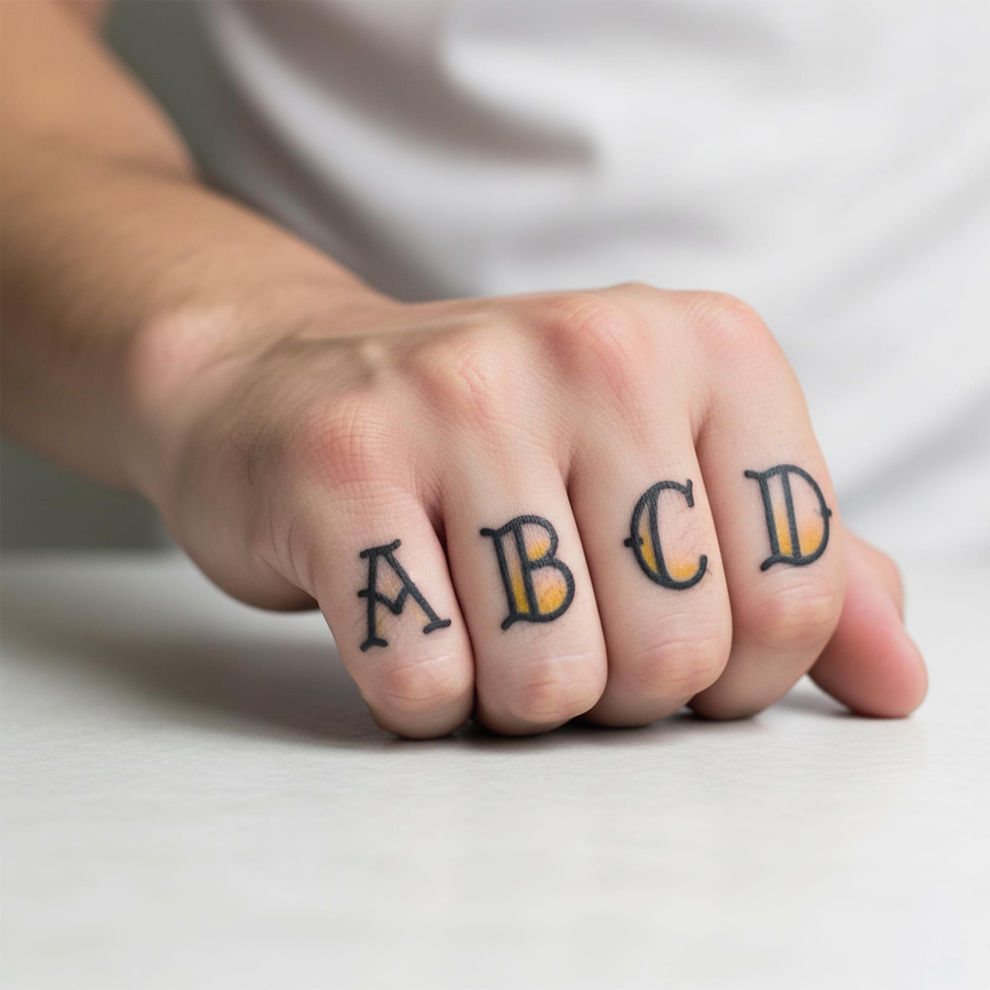 Knuckles Tattoo Costume Accessory