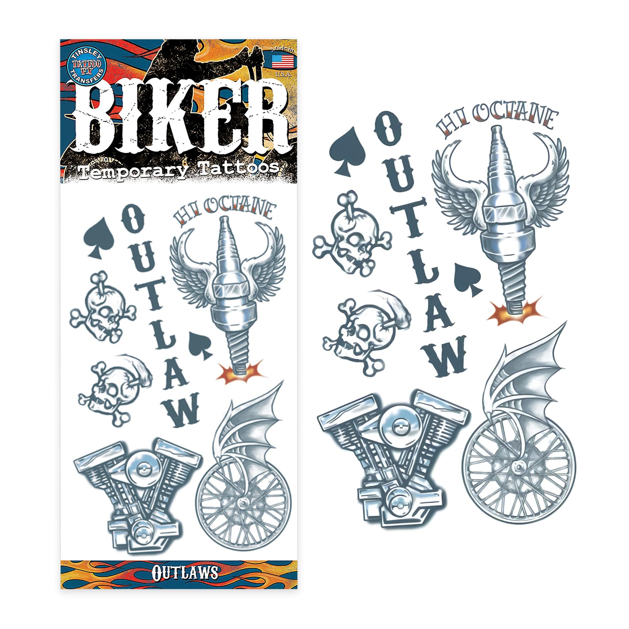 Biker Tattoo Costume Accessory