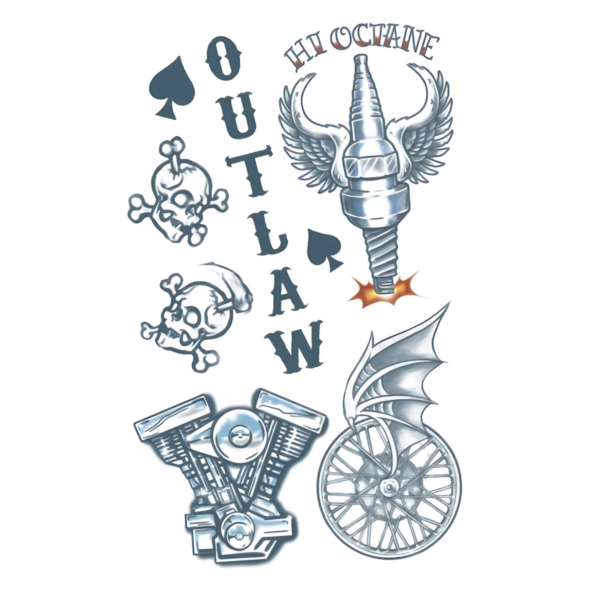 Biker Tattoo Costume Accessory