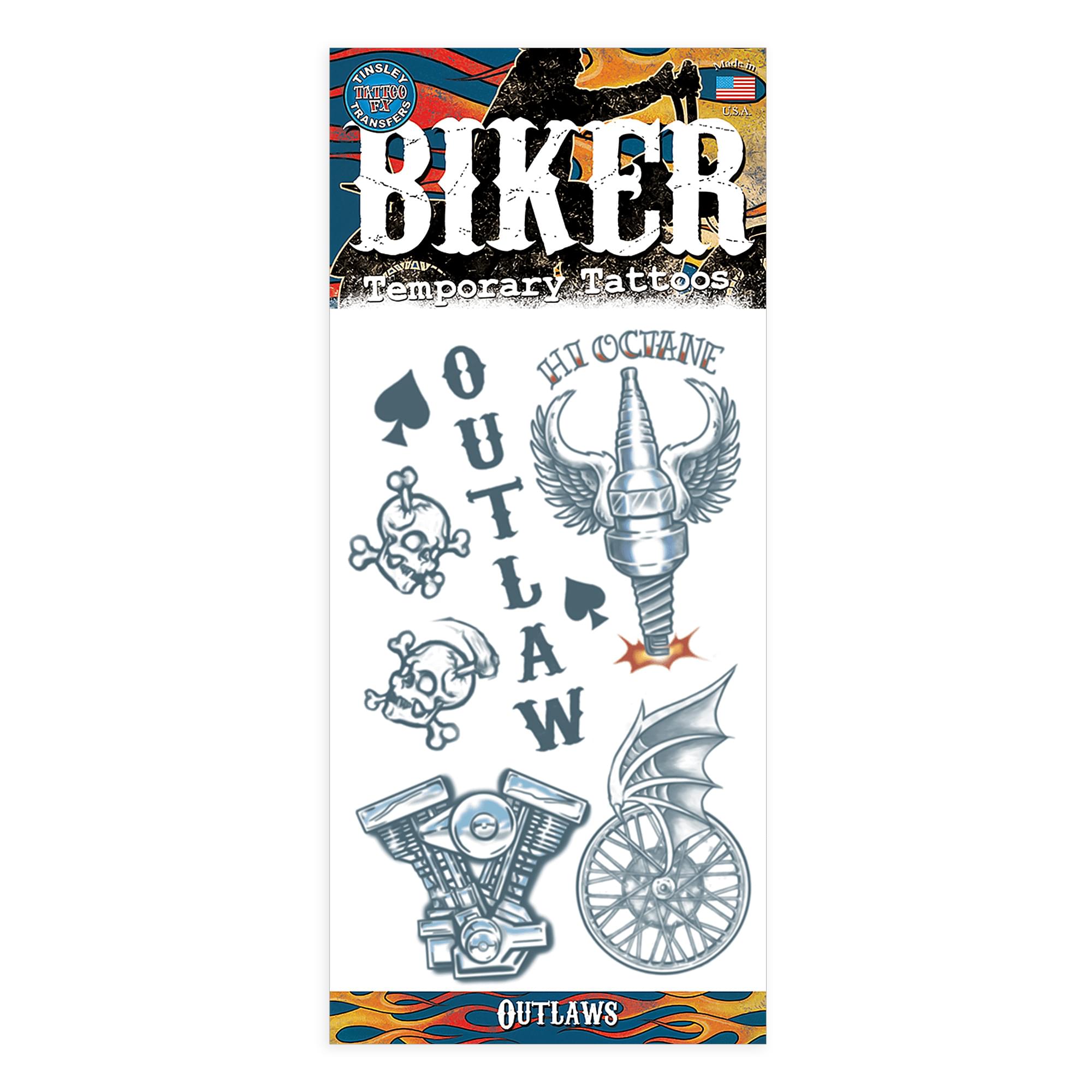 Biker Tattoo Costume Accessory