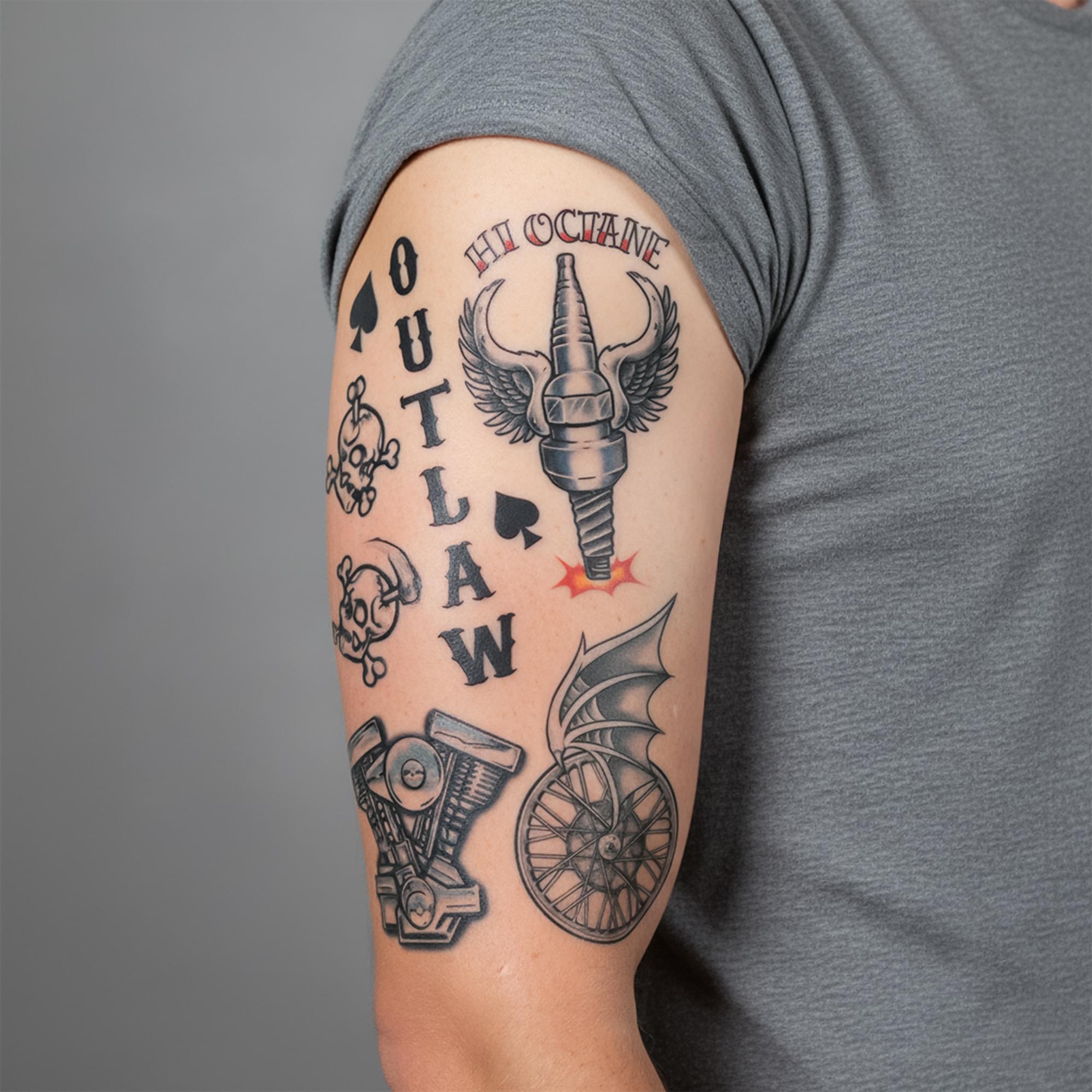 Biker Tattoo Costume Accessory